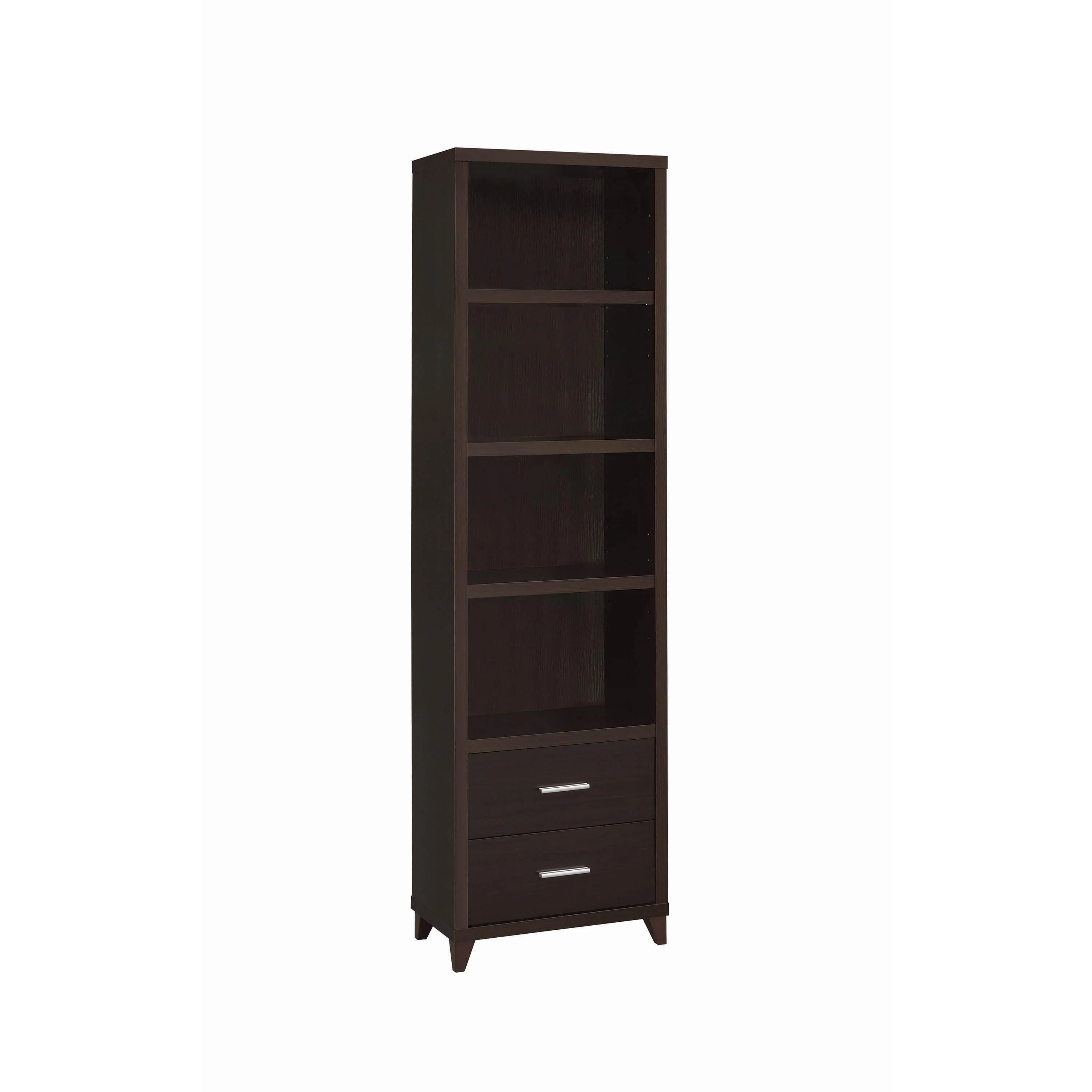 Coaster Furniture Lewes 700882 4-shelf Engineered Wood Media Tower - Cappuccino - Image 1