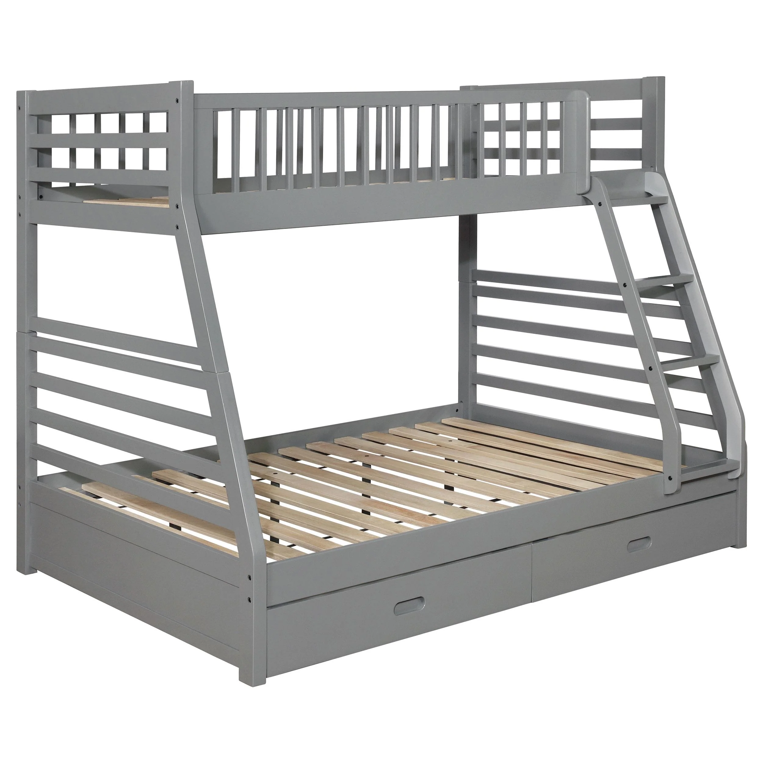 Coaster Furniture Ashton 460182 2-Drawer Wood Twin Over Full Bunk Bed – Grey