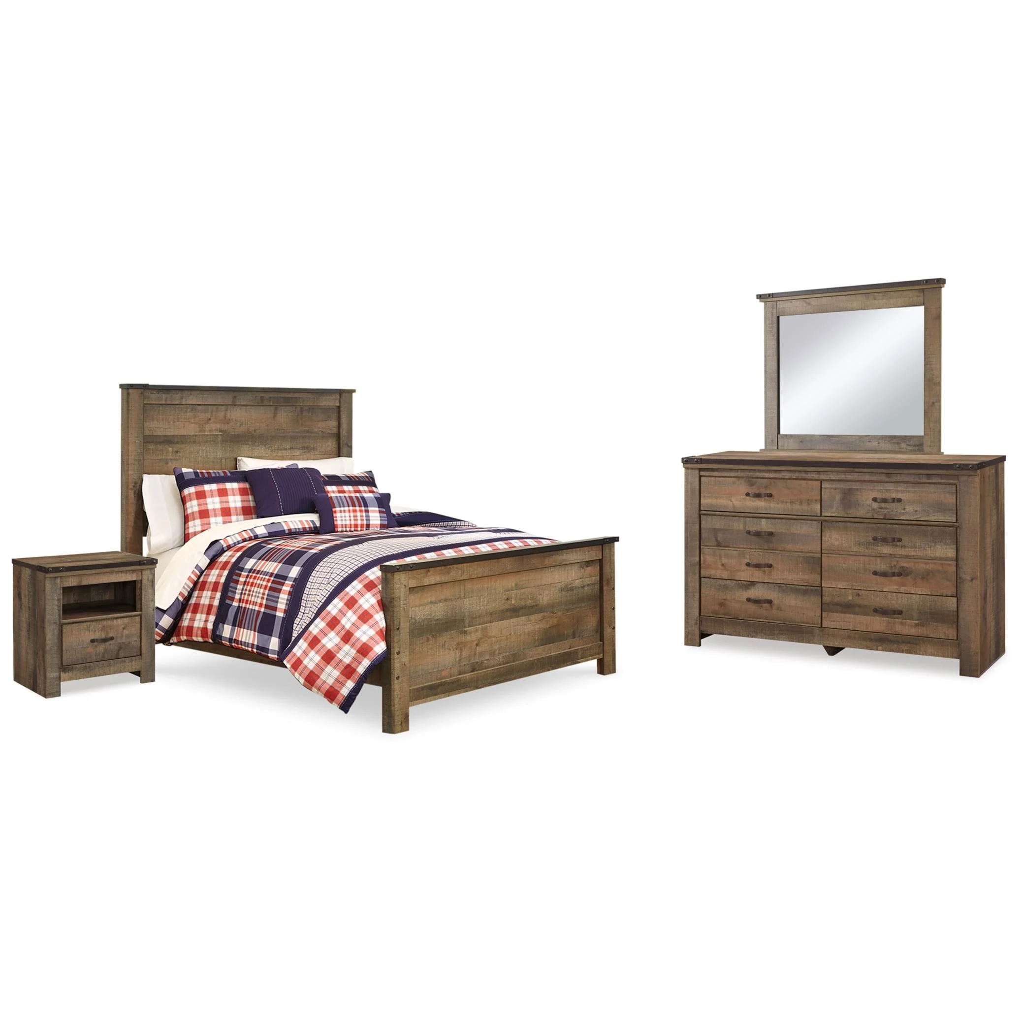Signature Design by Ashley Trinell B446B78 6 pc Full Panel Bedroom Set