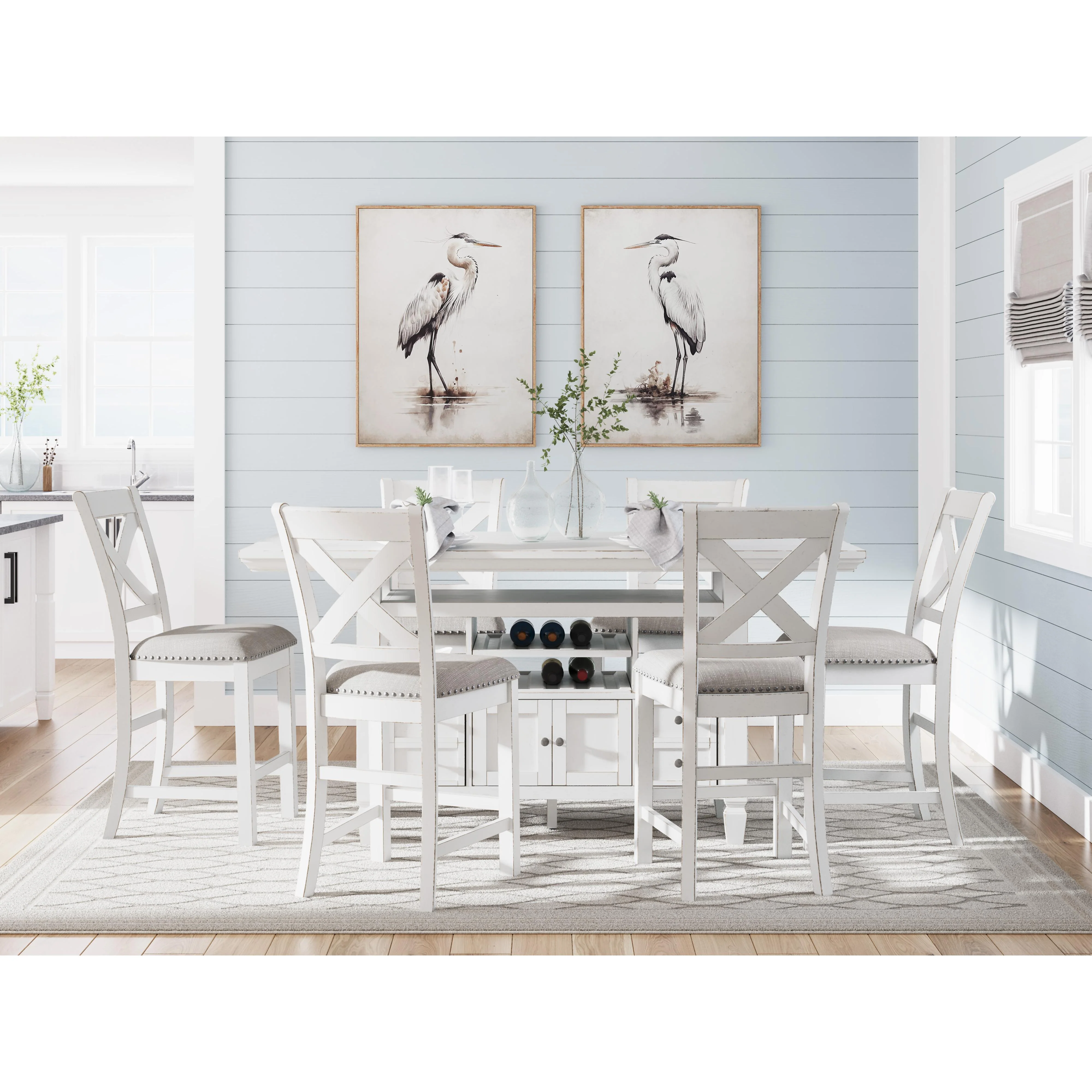 Signature Design by Ashley Robbinsdale D642 7 pc Counter Height Dining Set - Image 1