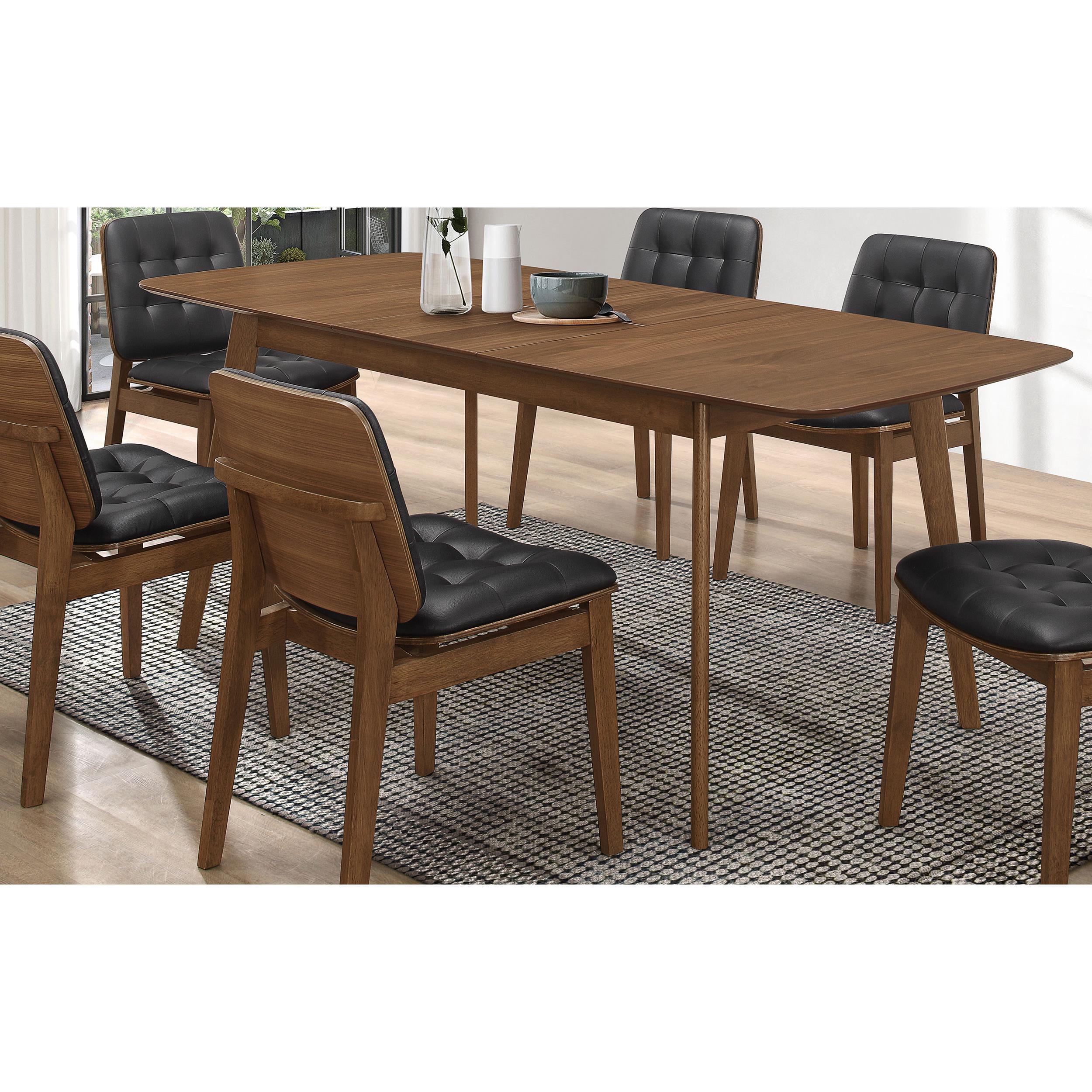 Coaster Furniture Redbridge 106591 75-inch Extension Leaf Dining Table - Natural Walnut - Image 3