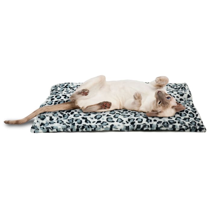 Fur Haven ThermaNAP Faux Fur Self-Warming Pet Bed Mat  Snow Leopard  Small - Image 1