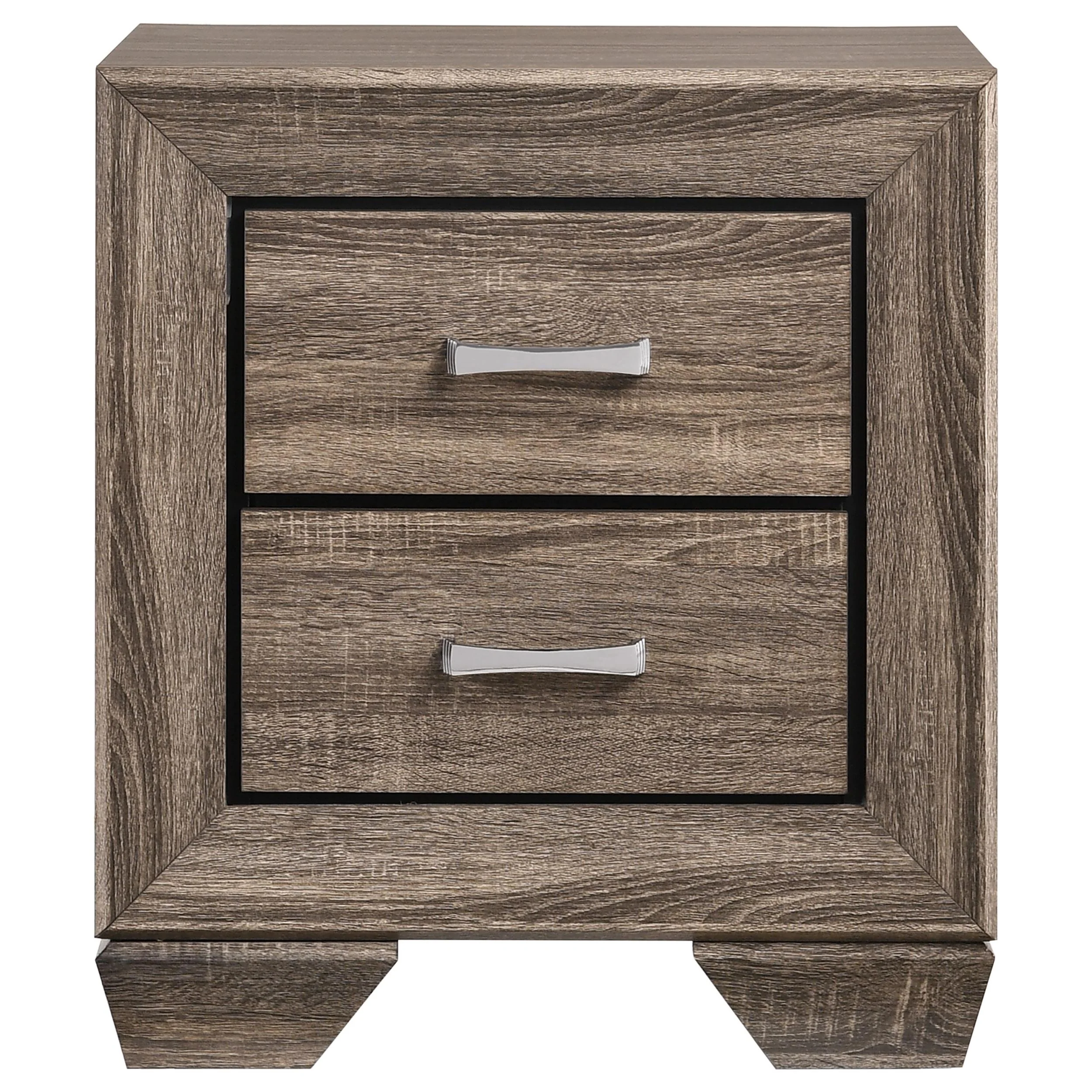 Coaster Furniture Kauffman 204192 2-Drawer Nightstand - Washed Taupe - Image 2