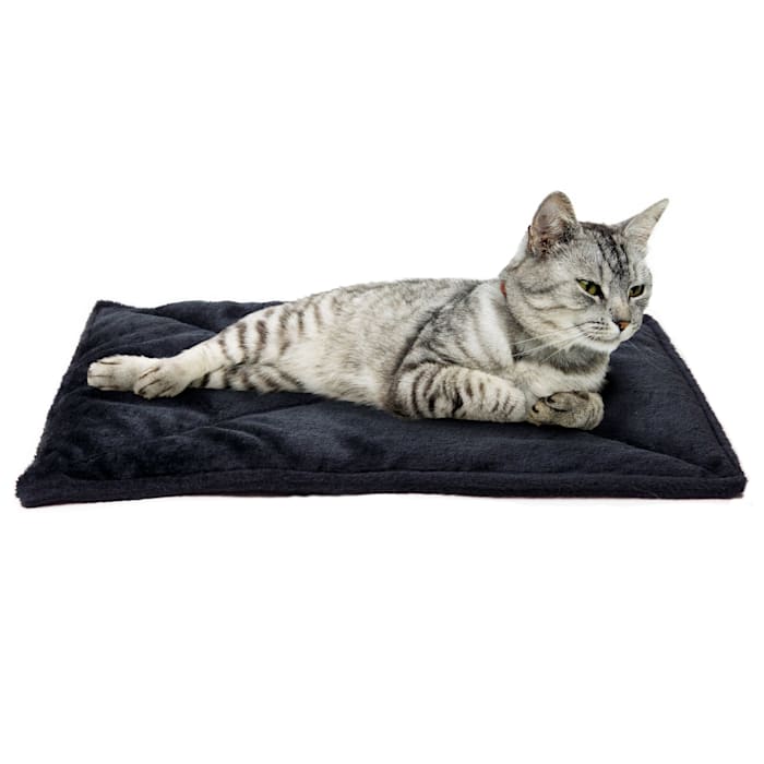 Fur Haven ThermaNAP Faux Fur Self-Warming Pet Bed Mat  Black  Small - Image 1