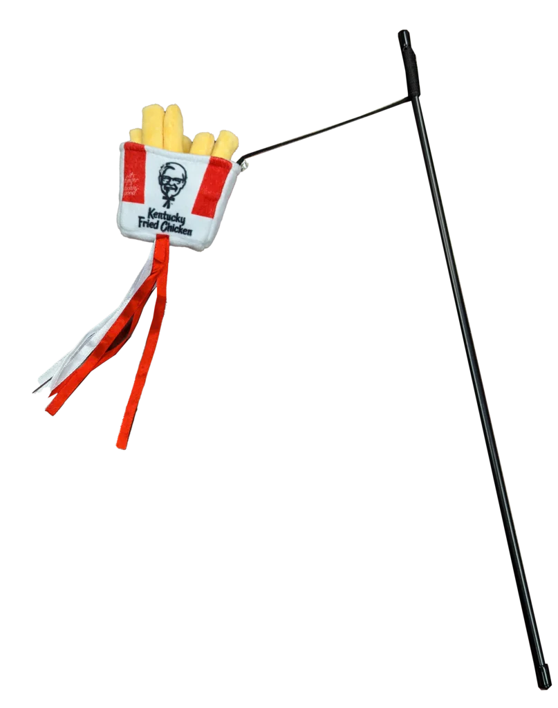 Spot Ethical Pet Cat Toy Kentucky Fried Chicken Fries Wand With Catnip - Image 1