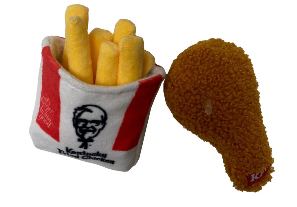 Spot Ethical Pet Dog Toy Kentucky Fried Chicken Plush Fries & Drumette 2Pk - Image 1