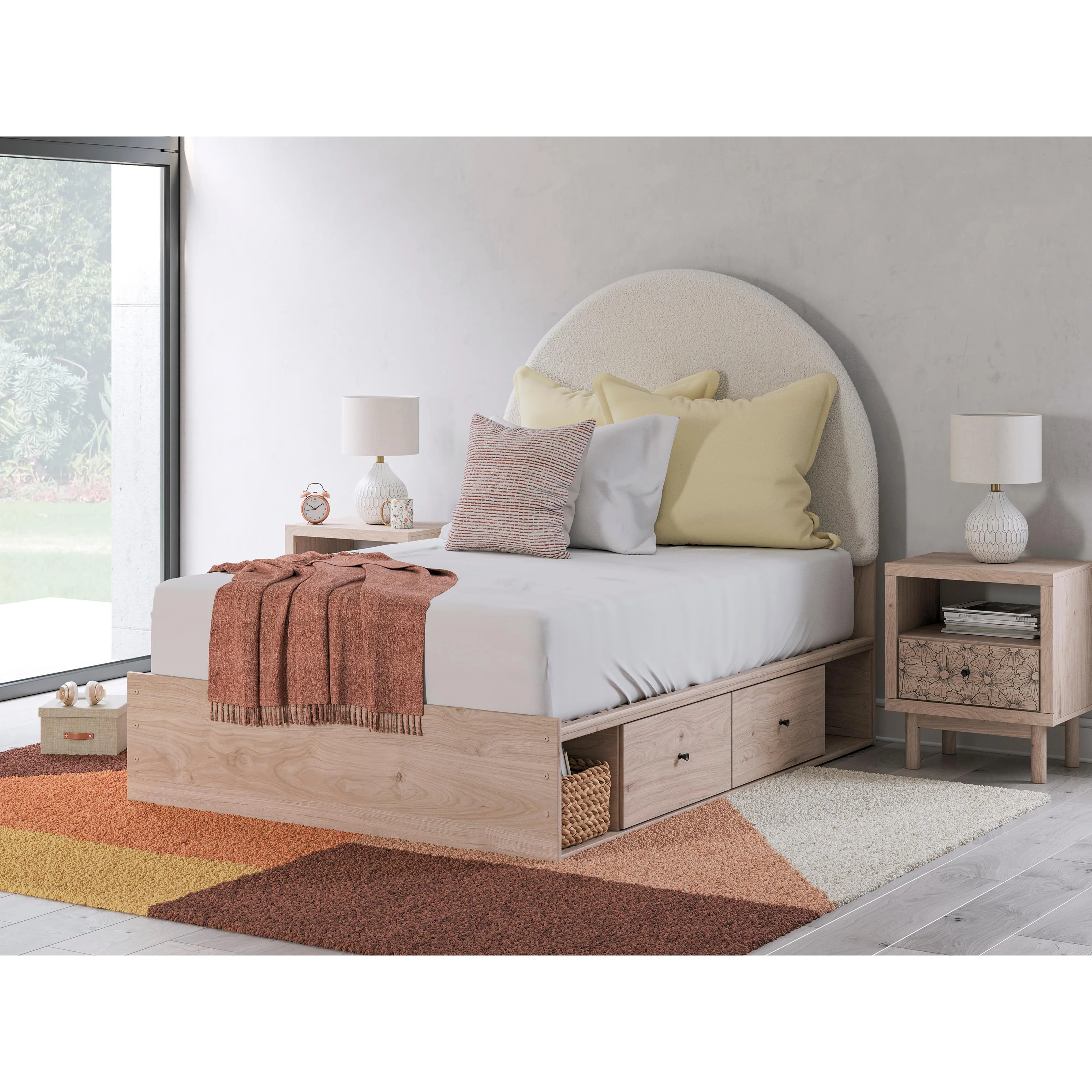 Signature Design by Ashley Arloster PCB1566 5 pc Full Panel Bedroom Set - Image 2
