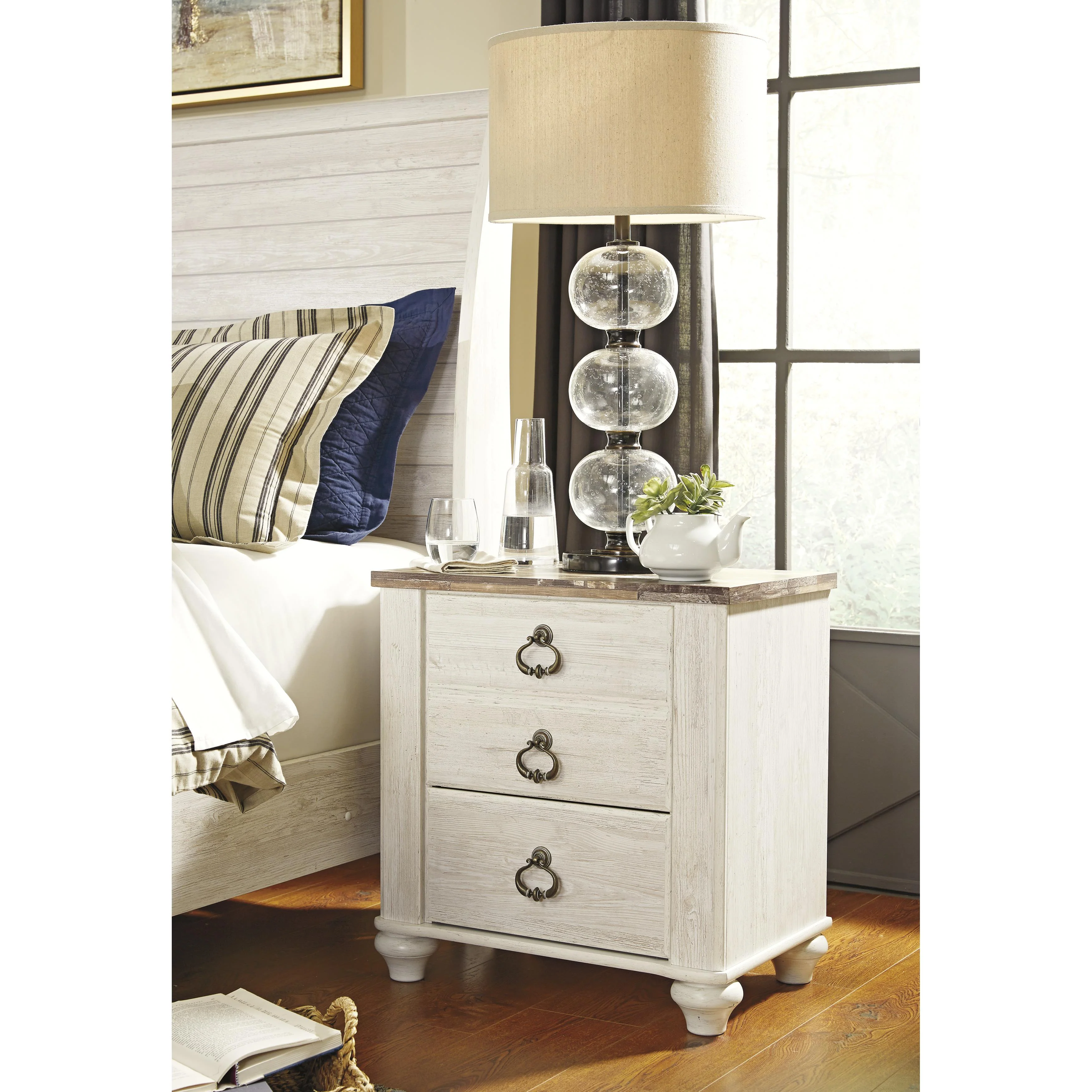 Signature Design by Ashley Willowton 2-Drawer Nightstand B267-92 - Image 2