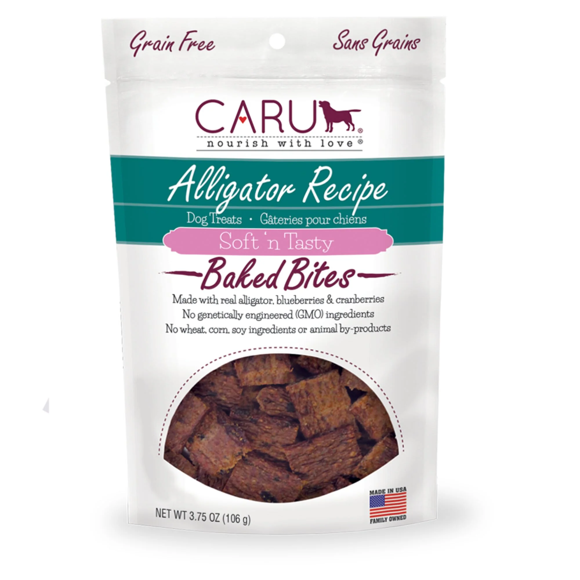 Caru Soft n Tasty Baked Bites Dog Treats 3.75oz Alligator - Image 1