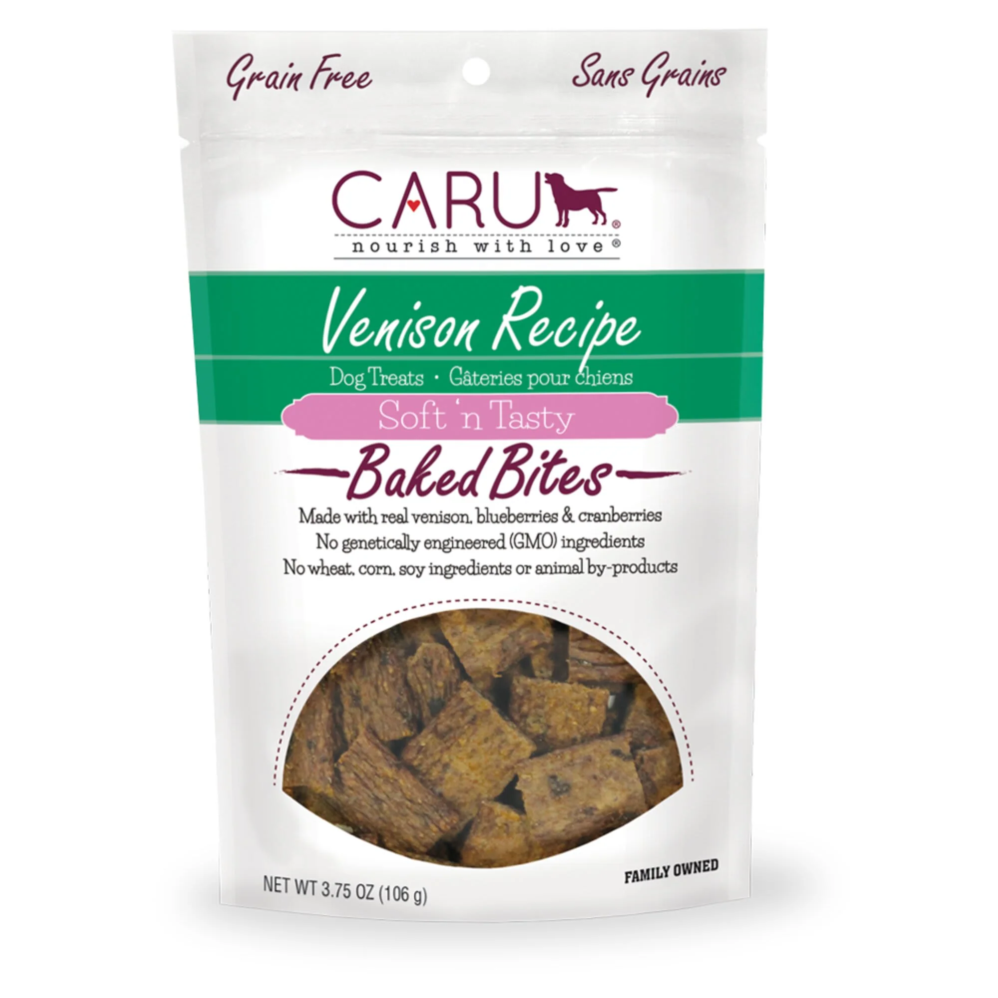 Caru Soft n Tasty Baked Bites Dog Treats 3.75oz Venison - Image 1