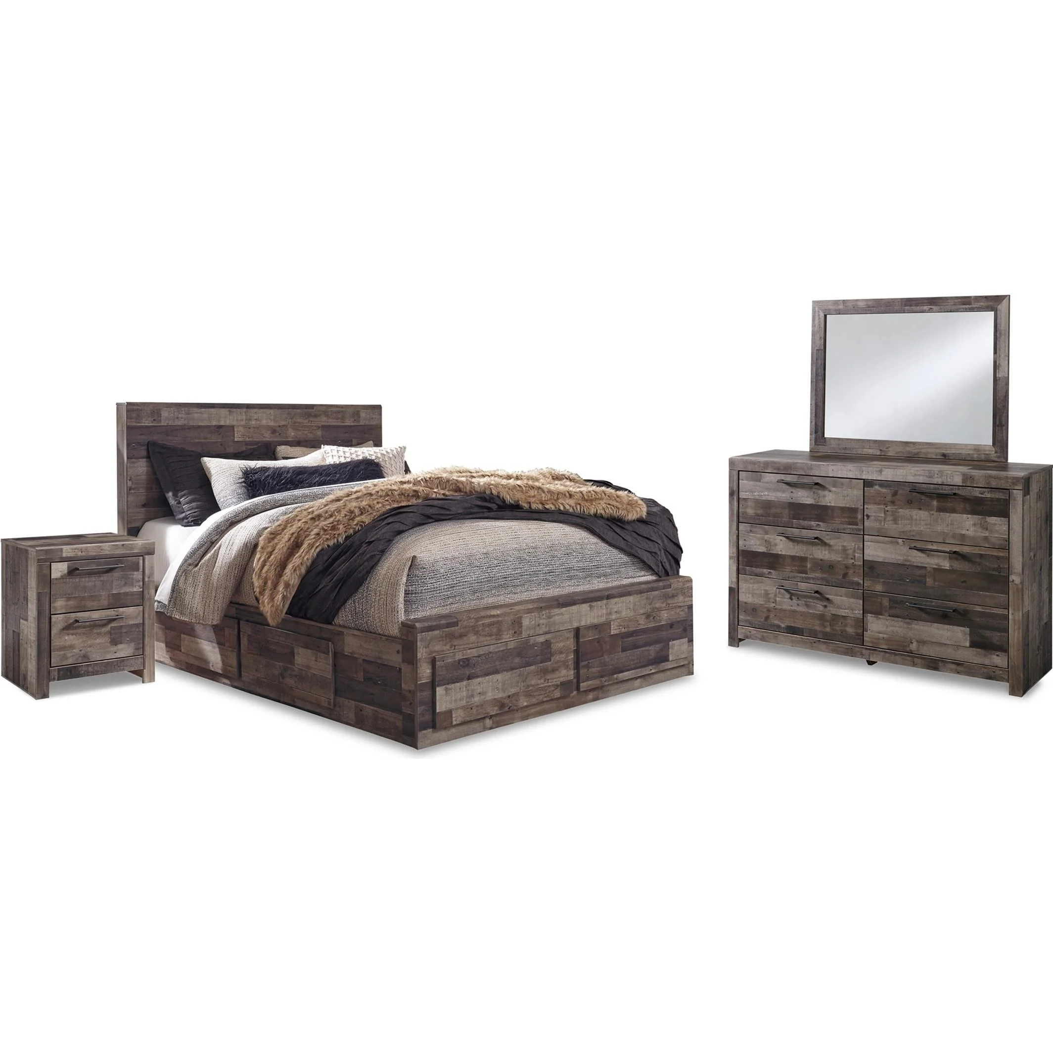 Benchcraft Derekson B200B61 7 pc Queen Panel Bedroom Set - Image 1