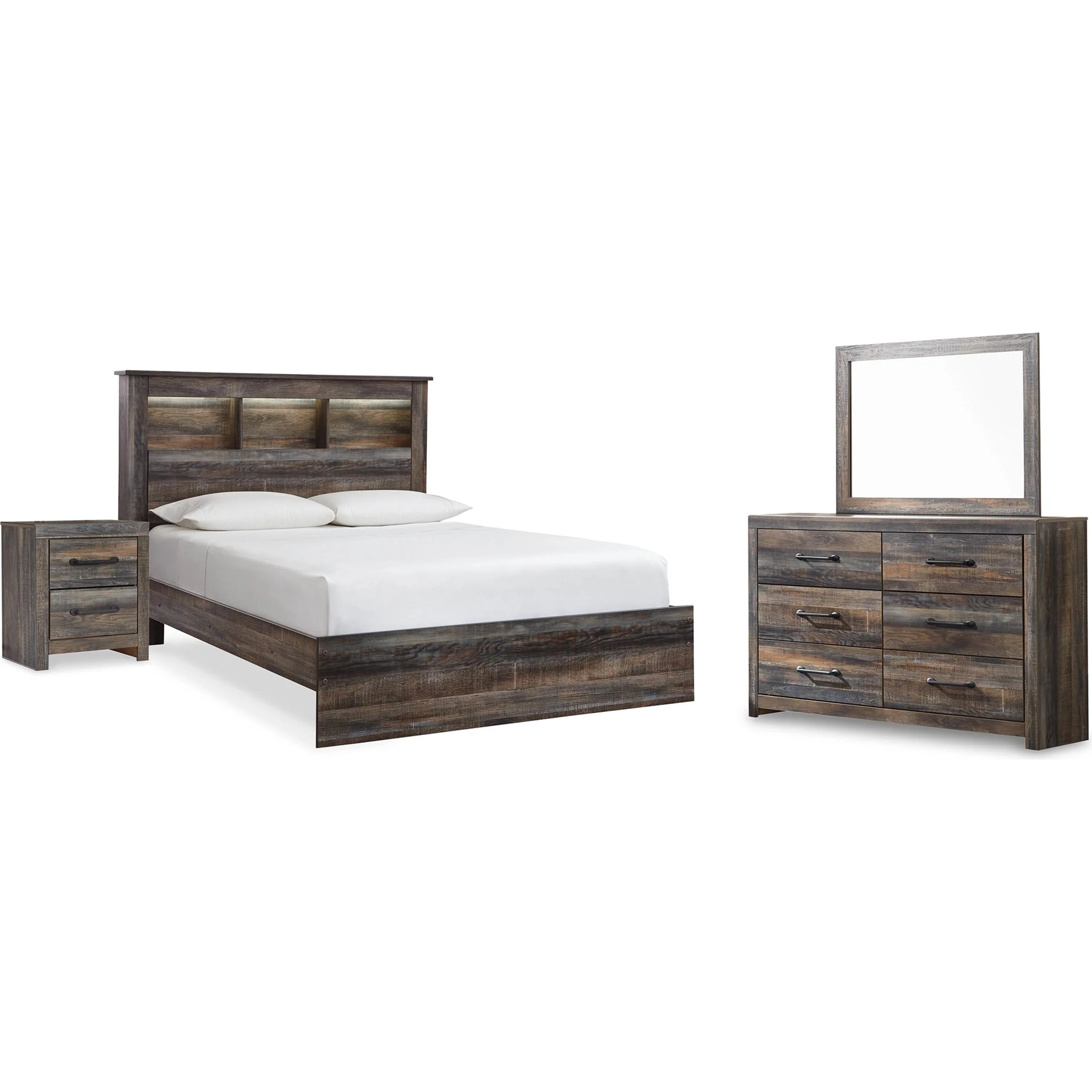 Signature Design by Ashley Drystan B211B95 6 pc Queen Bookcase Bedroom Set - Image 1
