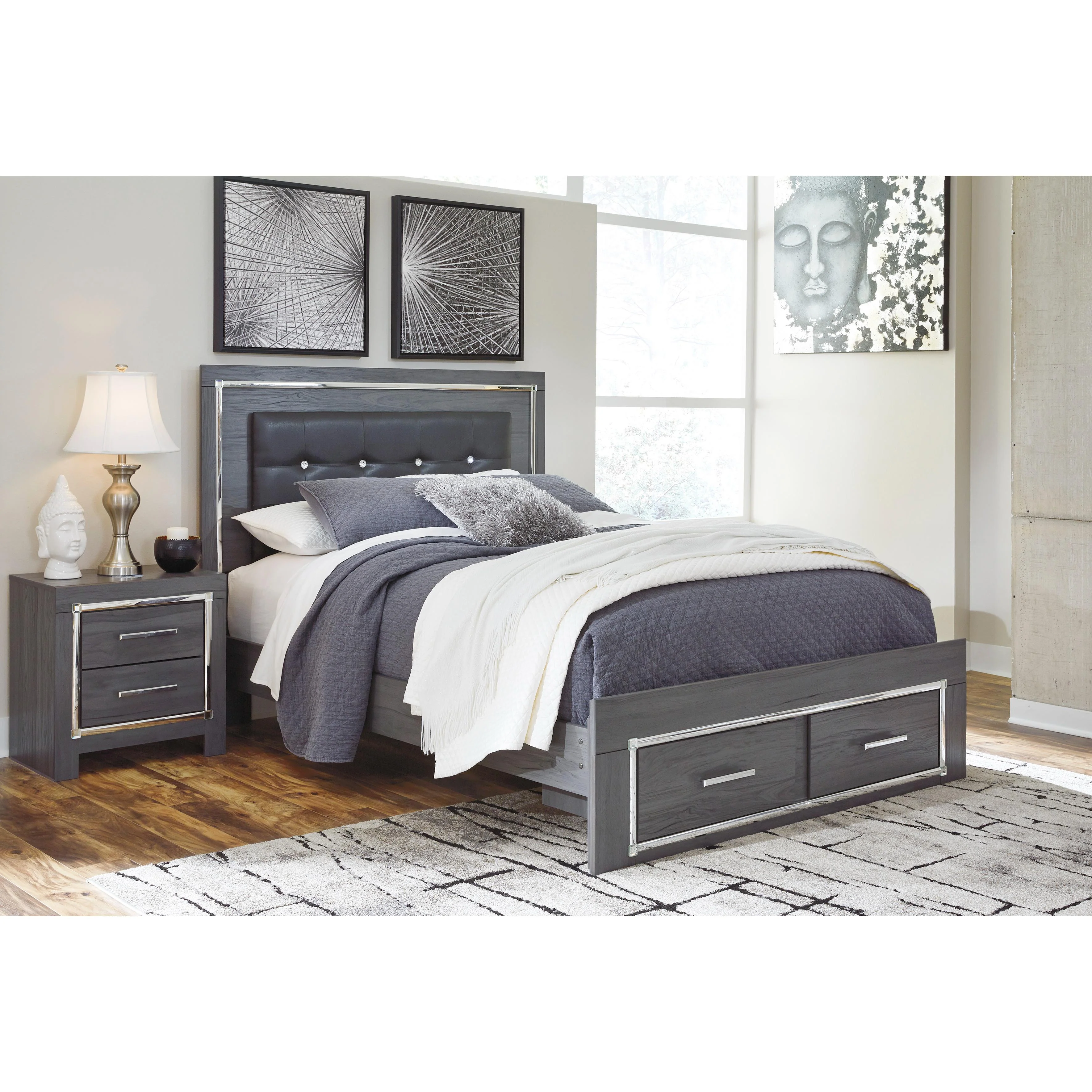 Signature Design by Ashley Lodanna B214B40 7 pc Queen Panel Bedroom Set - Image 2