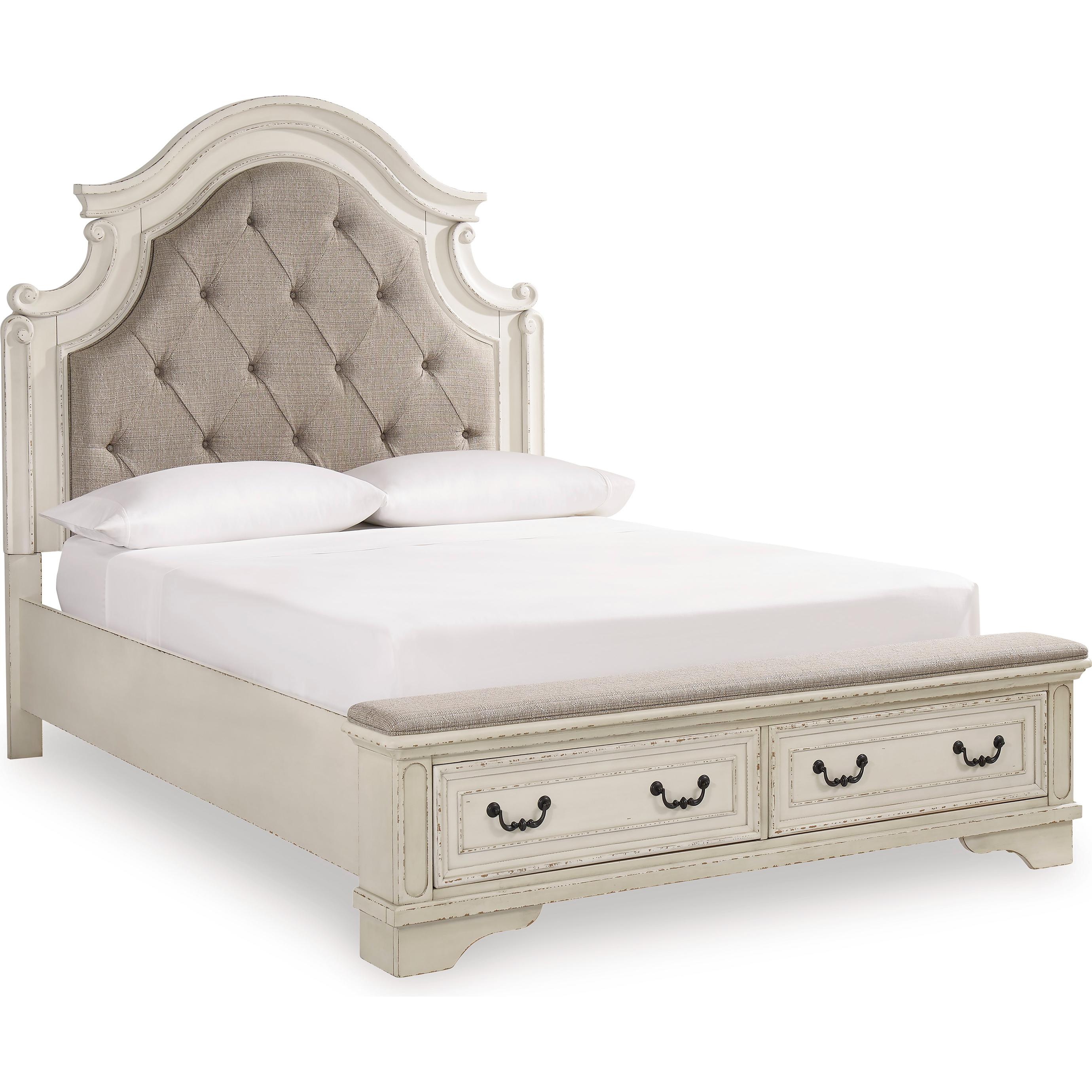 Signature Design by Ashley Realyn B743B30 7 pc Queen Upholstered Panel Bedroom Set - Image 2