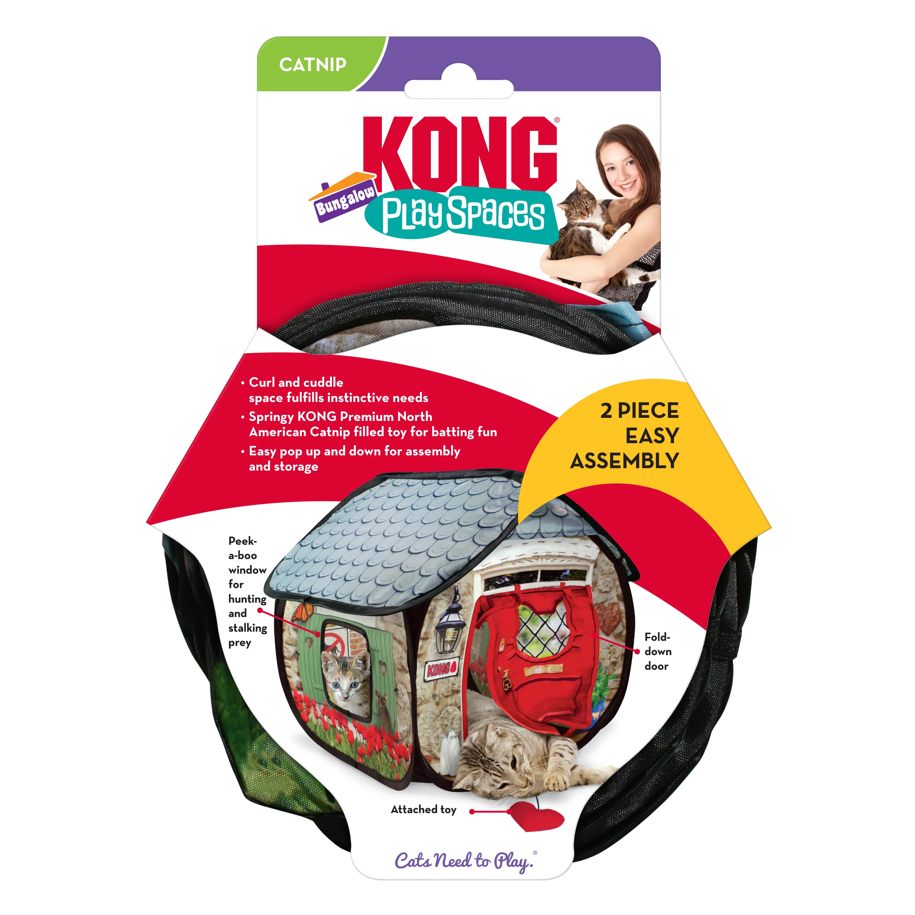 Kong Cat Toy Play Spaces Bungalow - Image 1