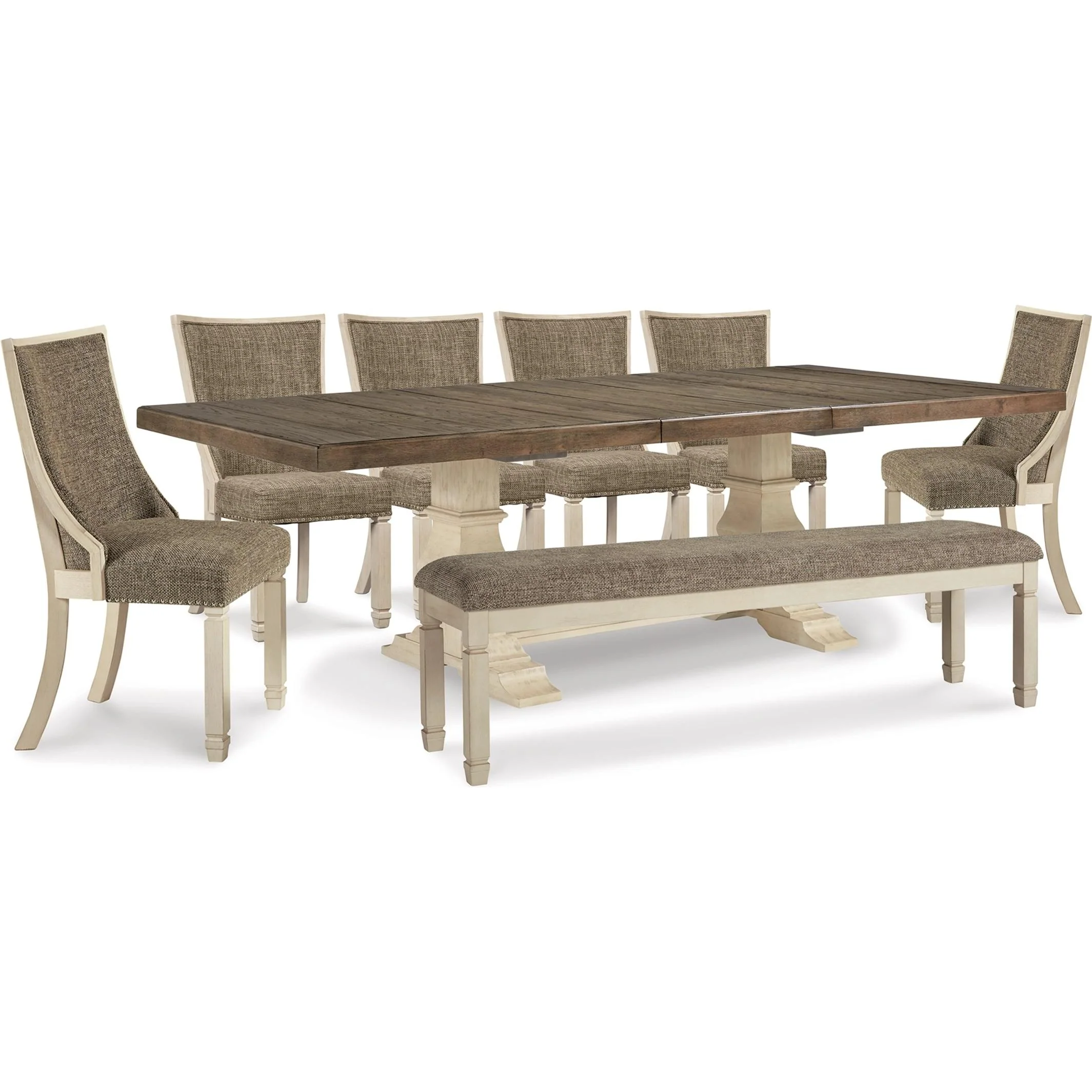 Signature Design by Ashley Bolanburg D647D31 8 pc Dining Set - Image 1