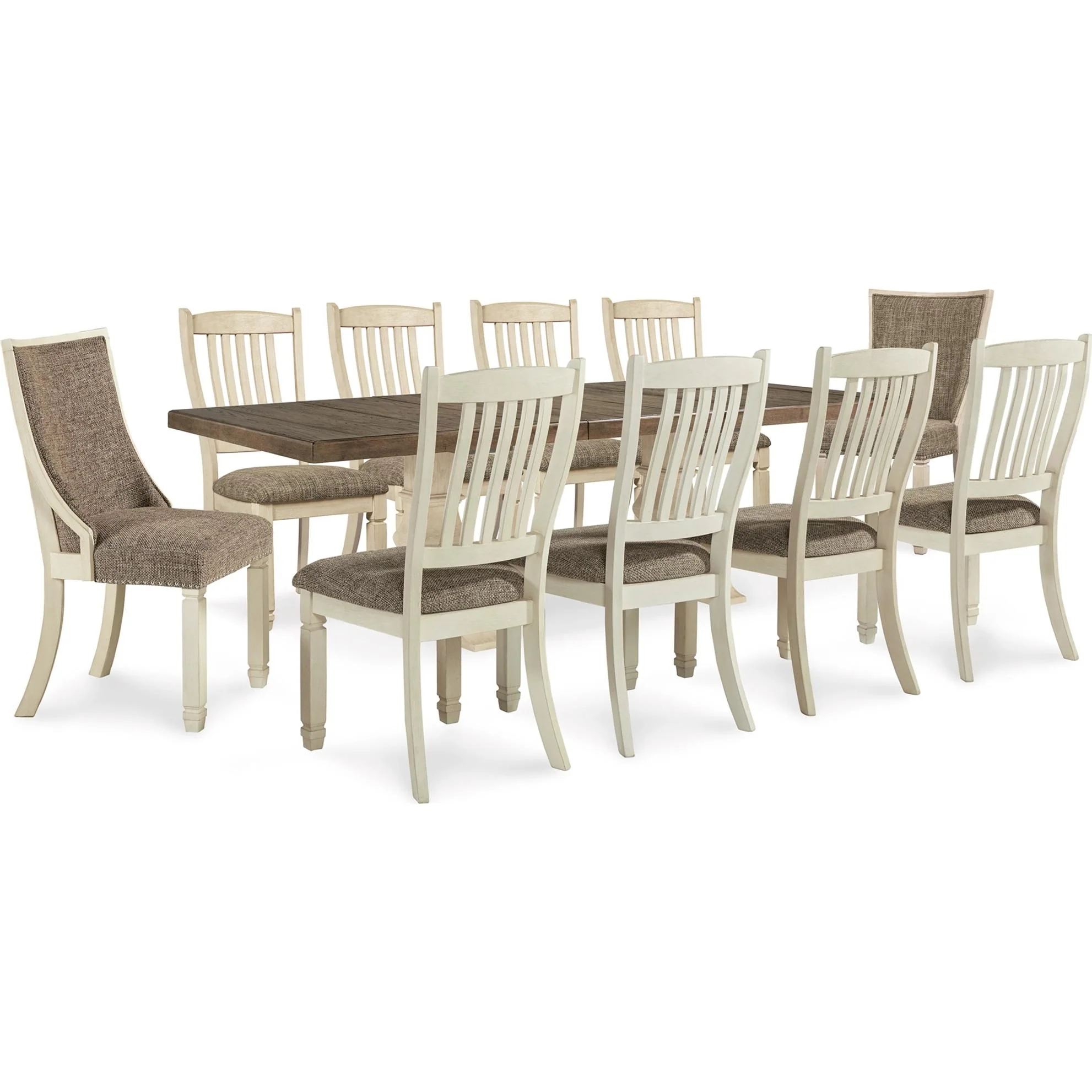 Signature Design by Ashley Bolanburg D647D38 11 pc Dining Set - Image 1