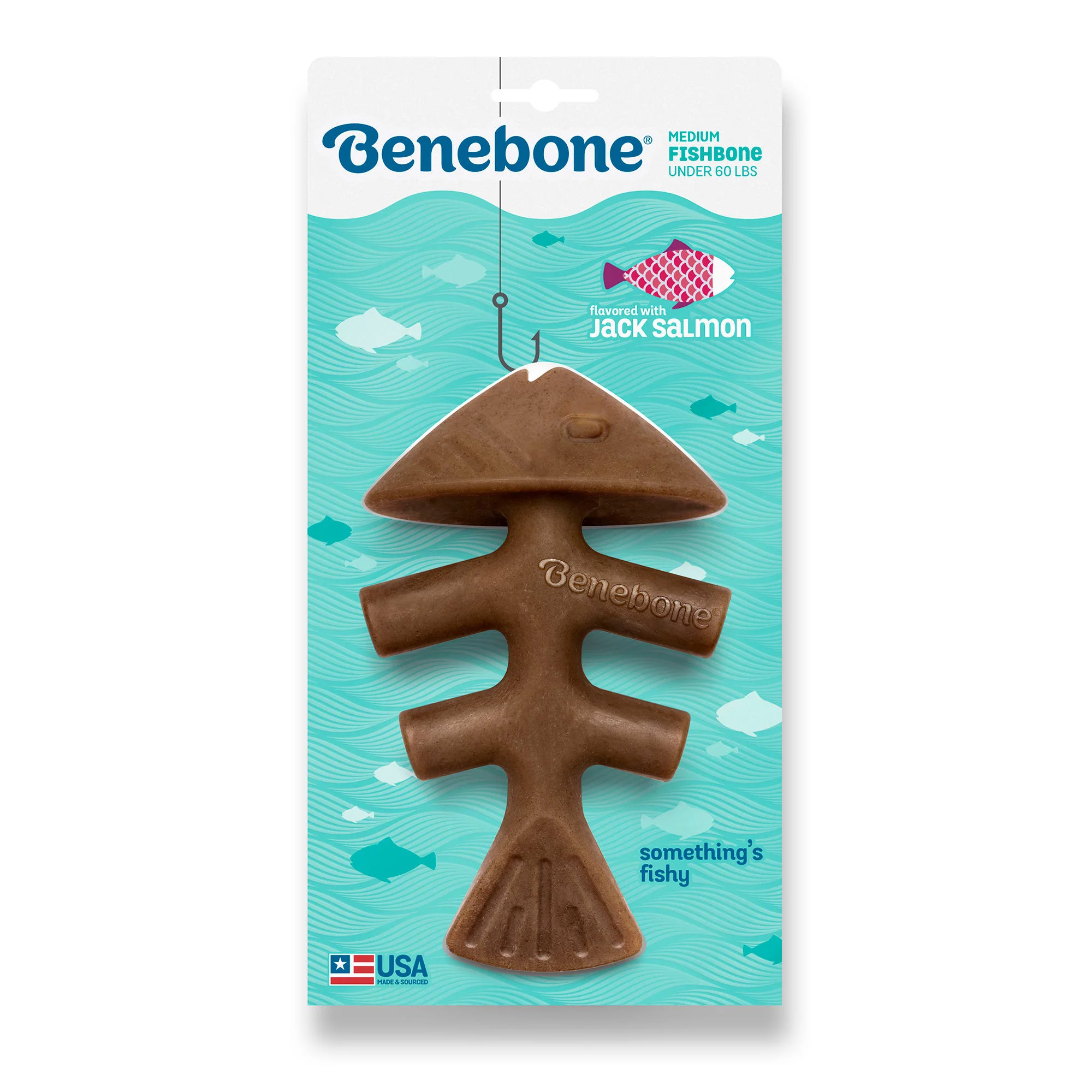 Benebone Fishbone Dog Chew Toy - Fish - M - Image 1