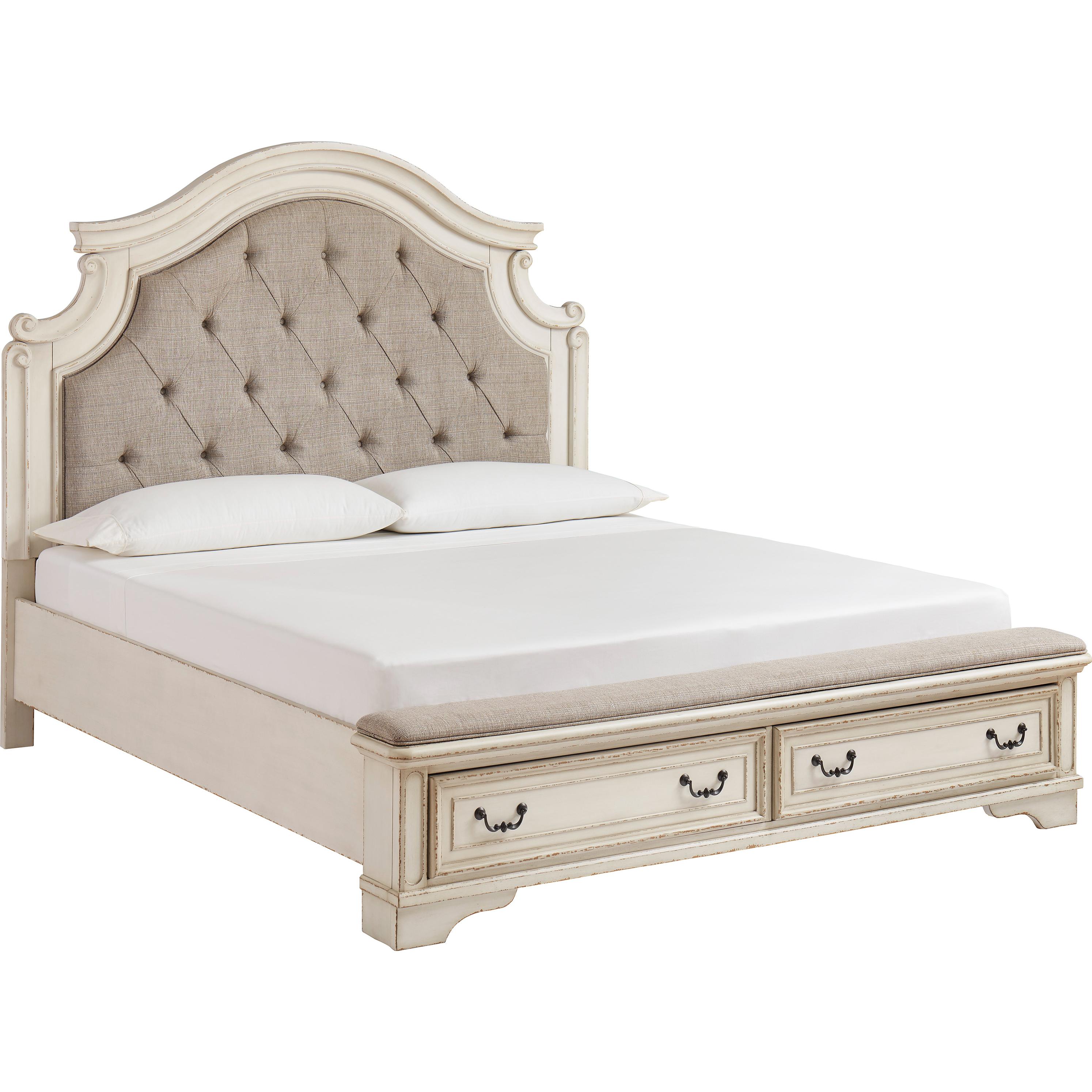 Signature Design by Ashley Realyn B743B25 6 pc California King Upholstered Panel Bedroom Set - Image 2