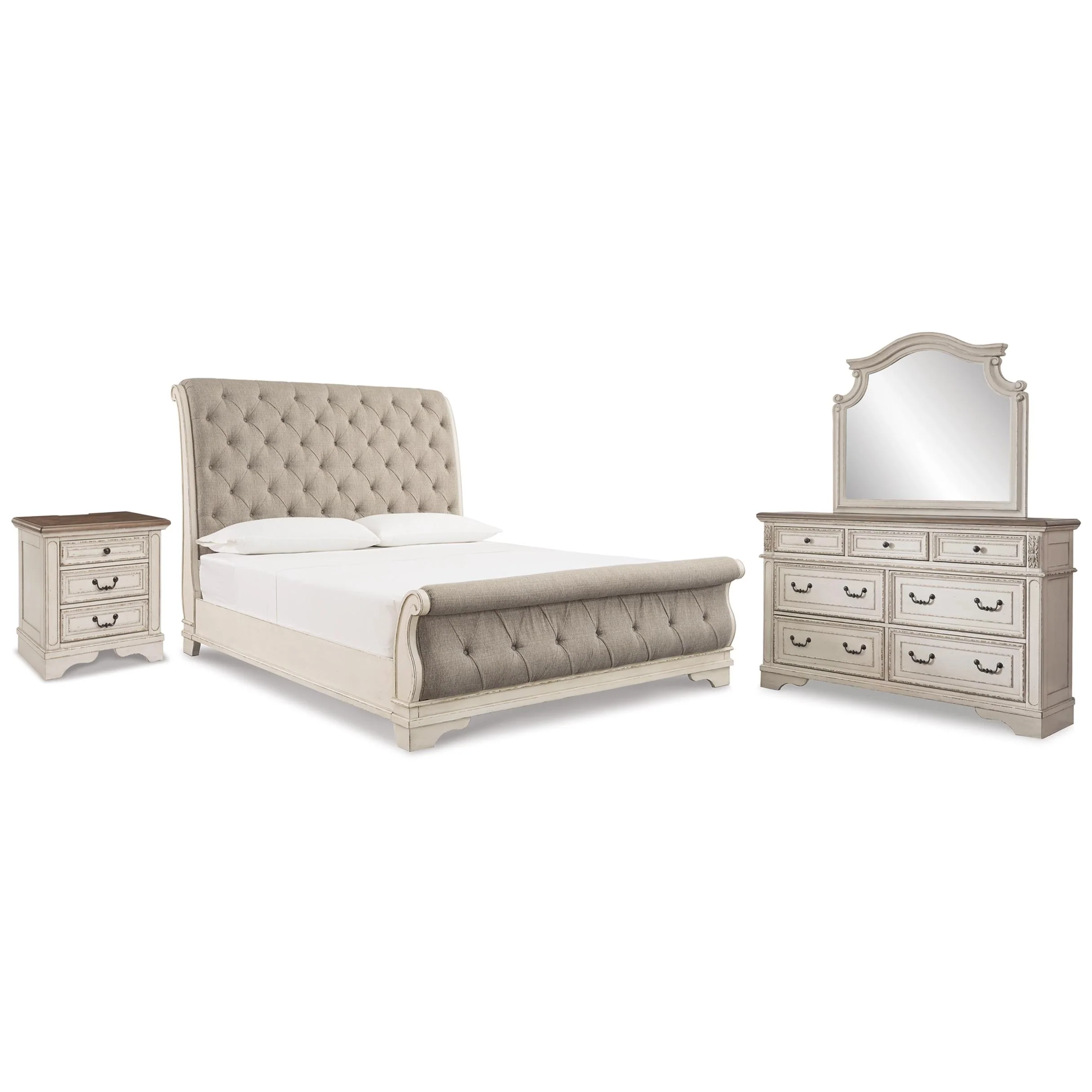 Signature Design by Ashley Realyn B743B65 6 pc King Upholstered Sleigh Bedroom Set - Image 1