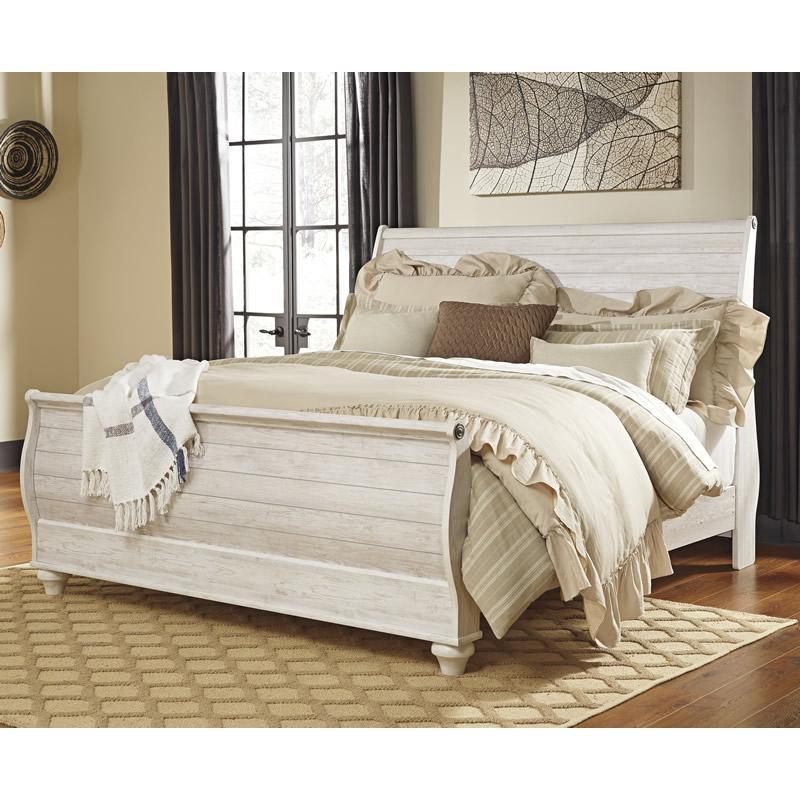 Signature Design by Ashley Willowton B267B44 8 pc King Sleigh Bedroom Set - Image 2