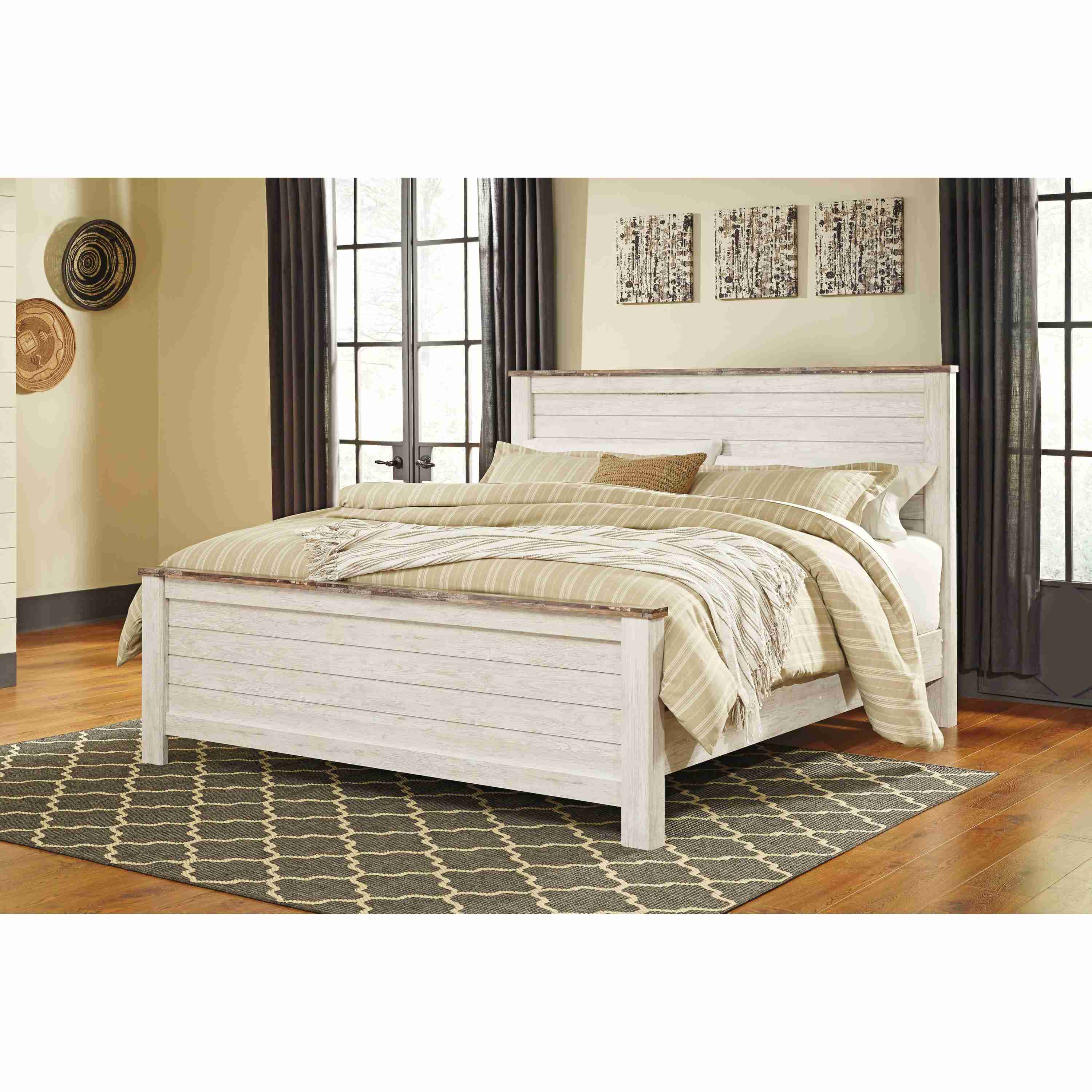 Signature Design by Ashley Willowton B267B45 8 pc King Panel Bedroom Set - Image 2