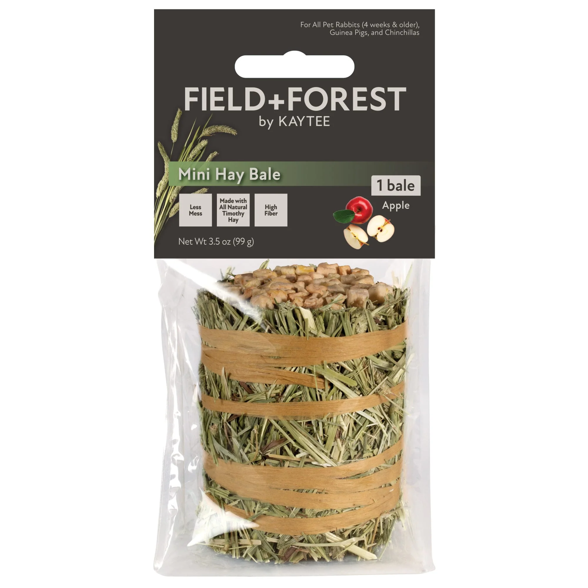 Kaytee Field and Forest Mini Hay Bale Apple - Image 1
