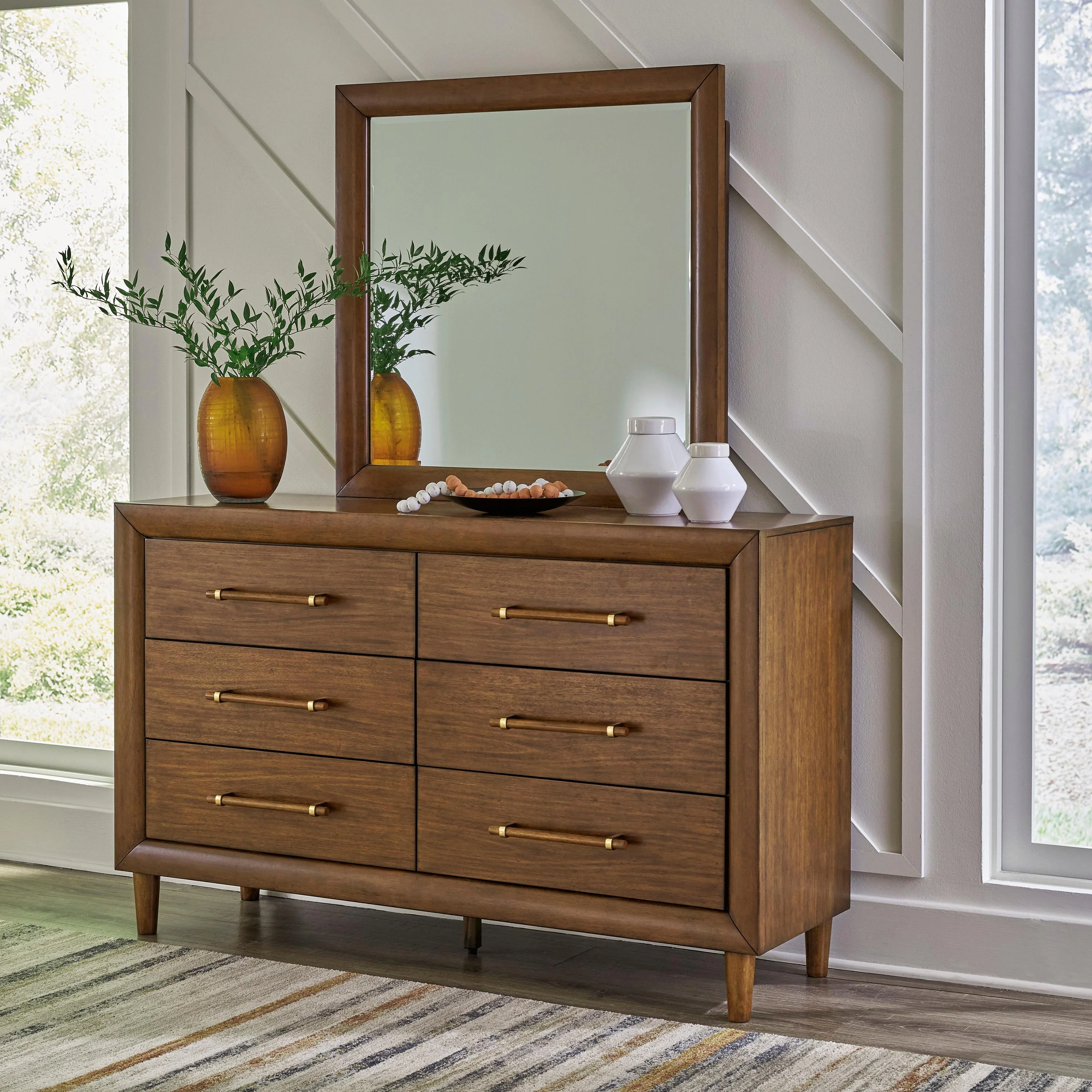 Signature Design by Ashley Lyncott B615 8 pc King Upholstered Panel Bedroom Set - Image 3