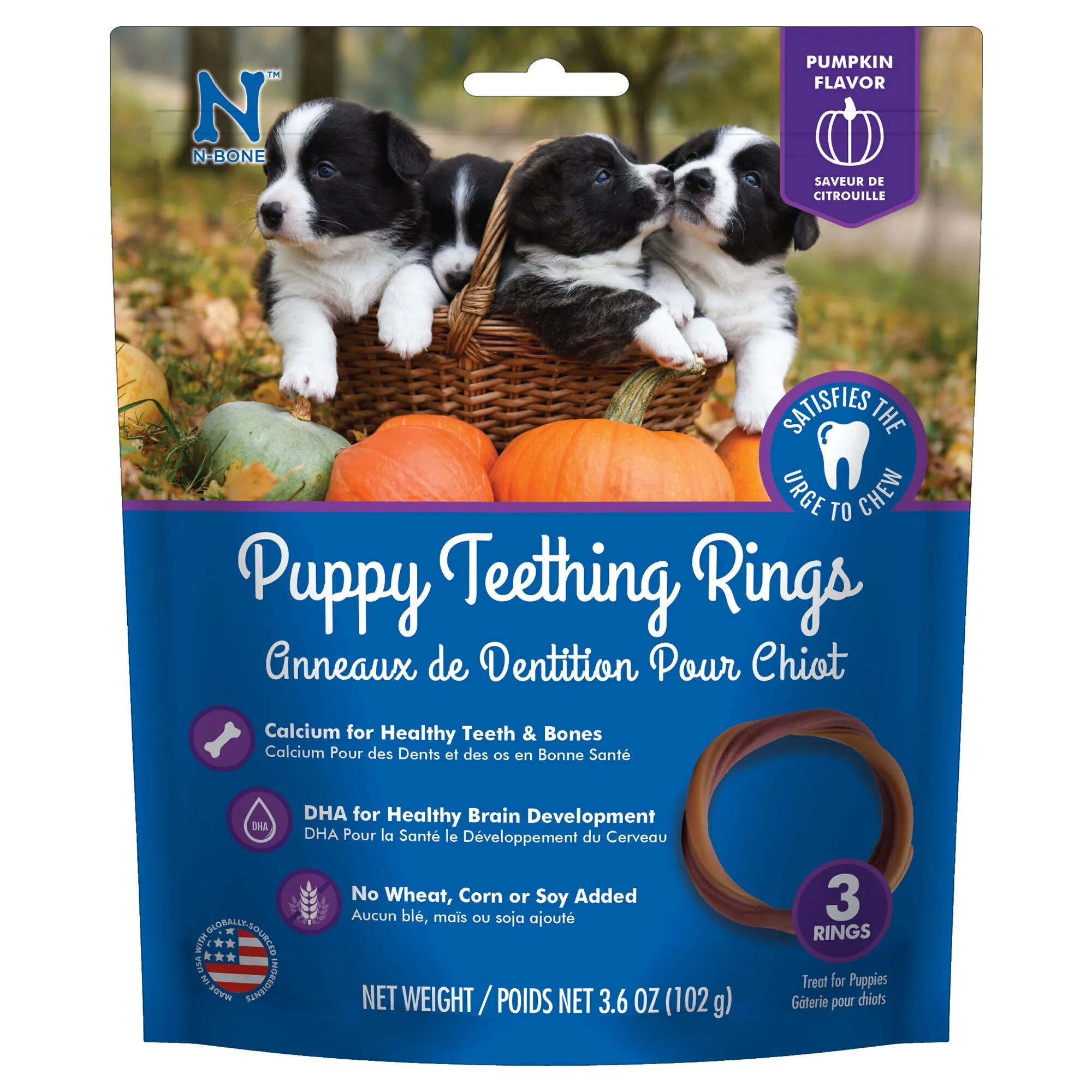 NB 3PK PMKN PUP TEETHIN RING - Image 1