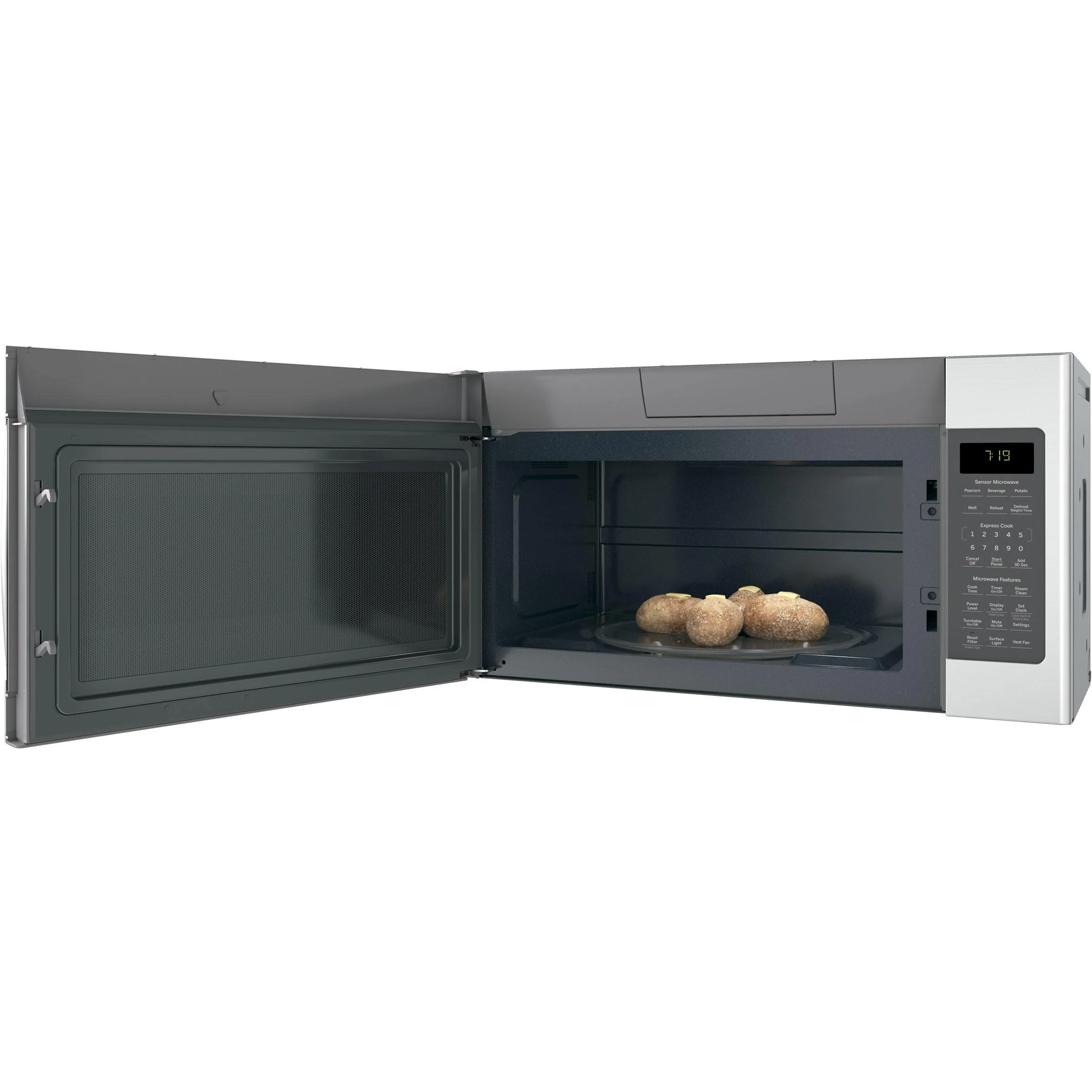 GE 30-inch, 1.9 cu. ft. Over-the-Range Microwave Oven JVM7195SKSS - Image 2