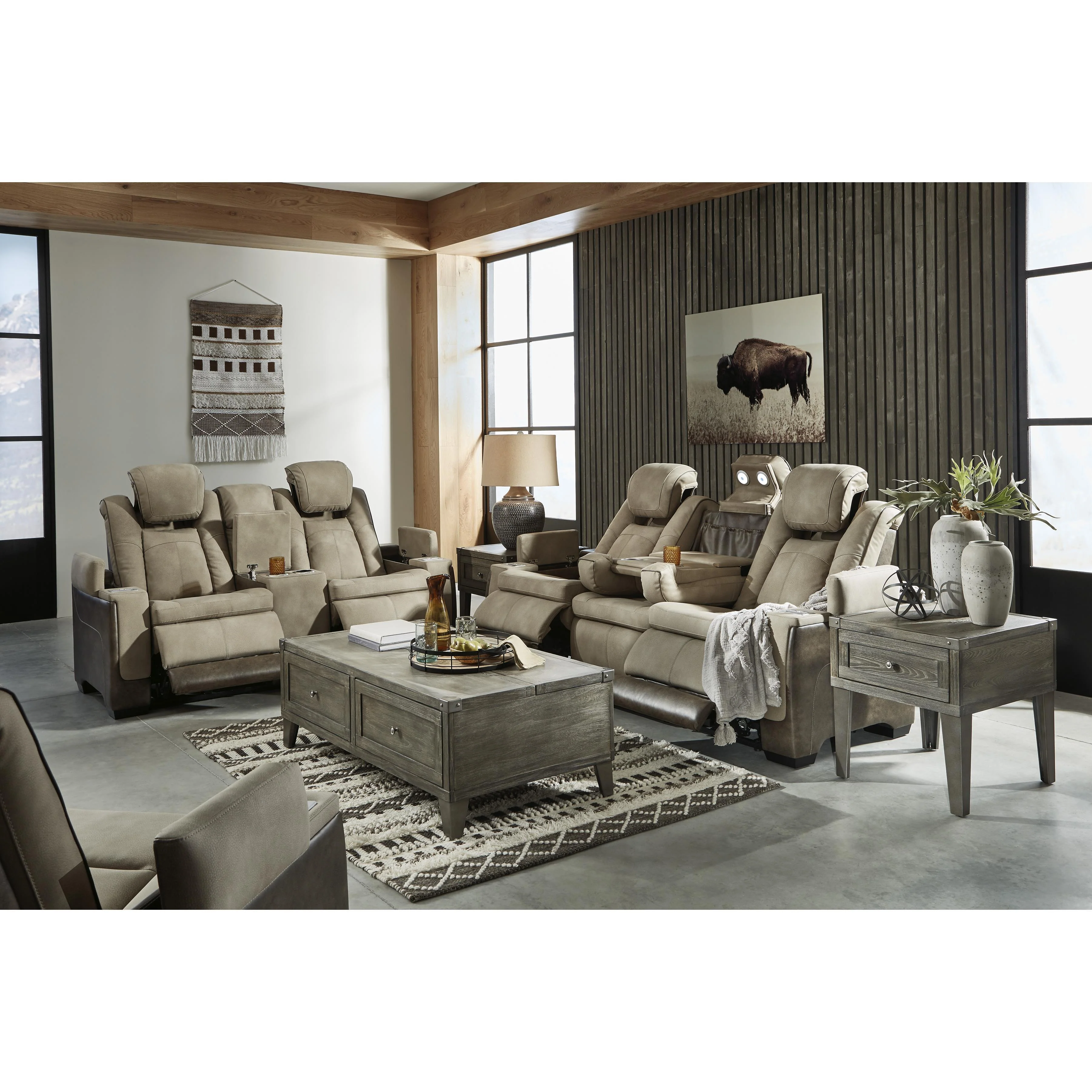 Signature Design by Ashley Next-Gen Durapella 22003U2 3 pc Power Reclining Living Room Set - Image 2