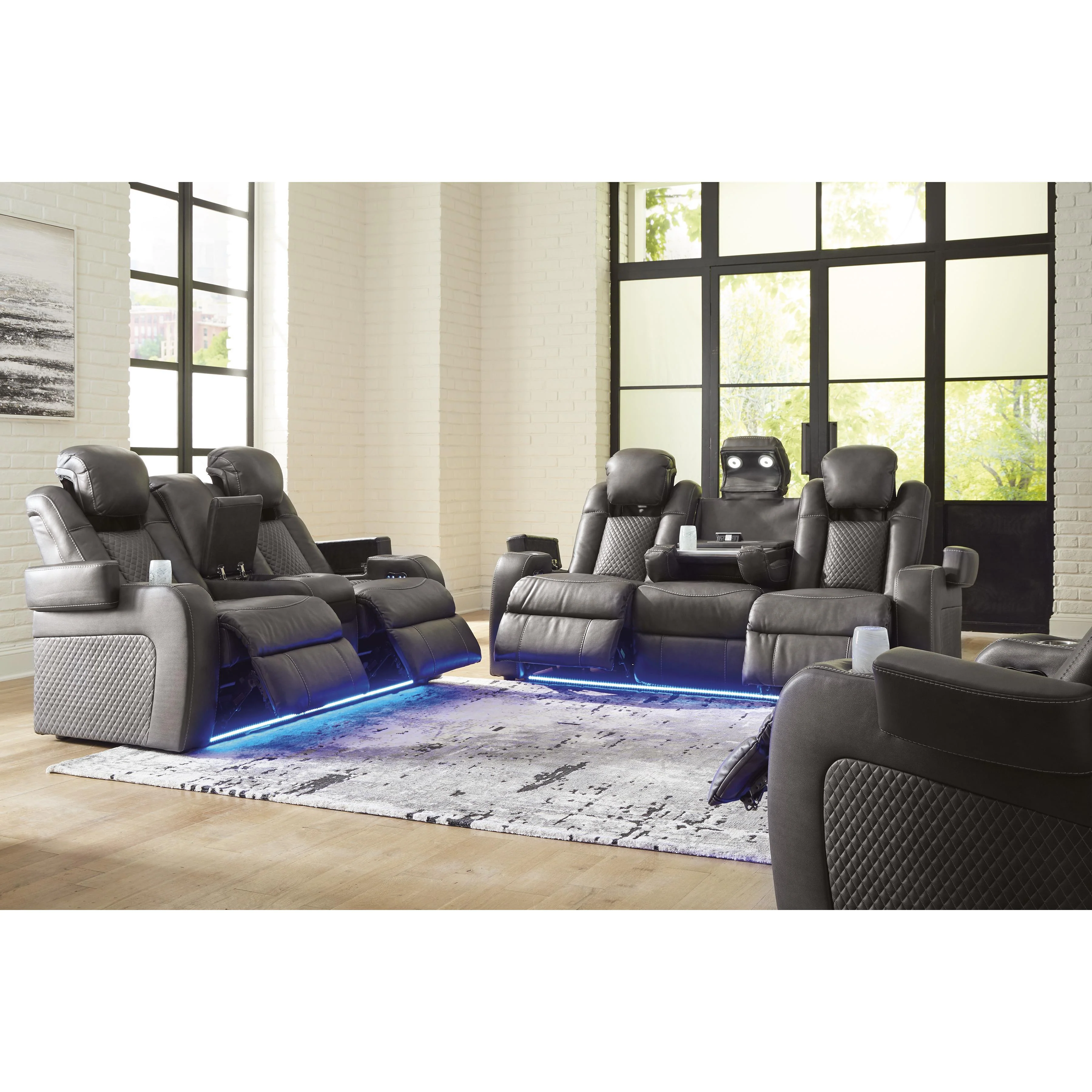 Signature Design by Ashley Fyne-Dyme 36602U2 3 pc Power Reclining Living Room Set - Image 3