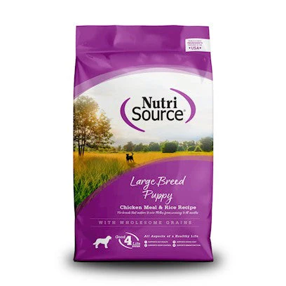 NutriSource Large Breed Chicken and Rice Puppy Dry Dog Food 4 lb - Image 1