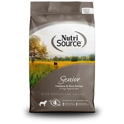NutriSource Senior Chicken and Rice Dry Dog Food 4 lb - Image 1