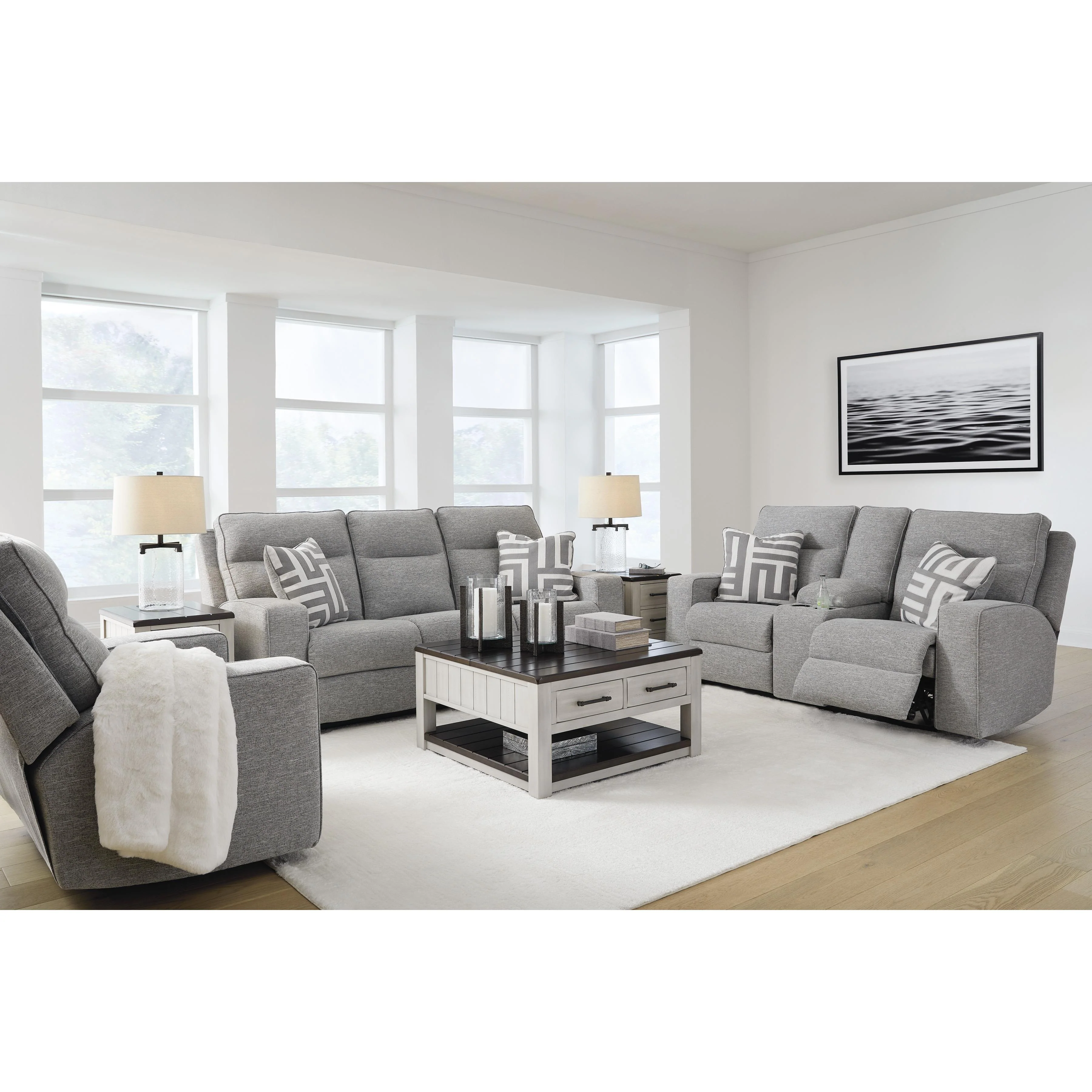 Signature Design by Ashley Biscoe 90503U2 3 pc Power Reclining Living Room Set - Image 1