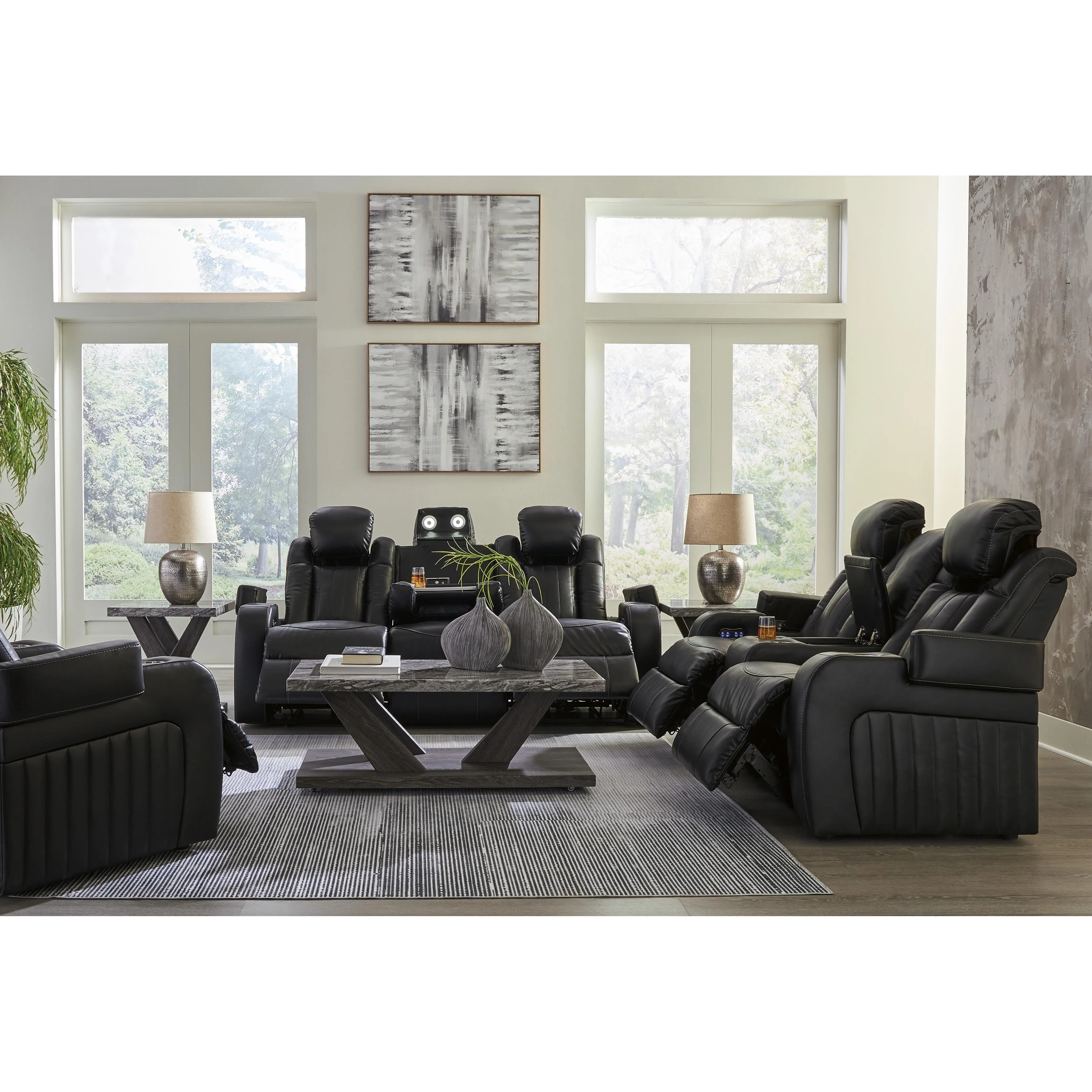 Signature Design by Ashley Caveman 90703U2 3 pc Power Reclining Living Room Set - Image 2