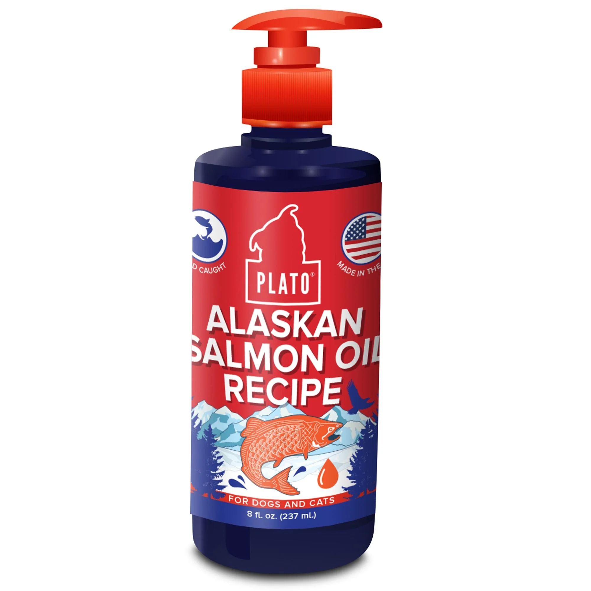 Plato Salmon Oil for Dogs  8 Oz. - Image 1