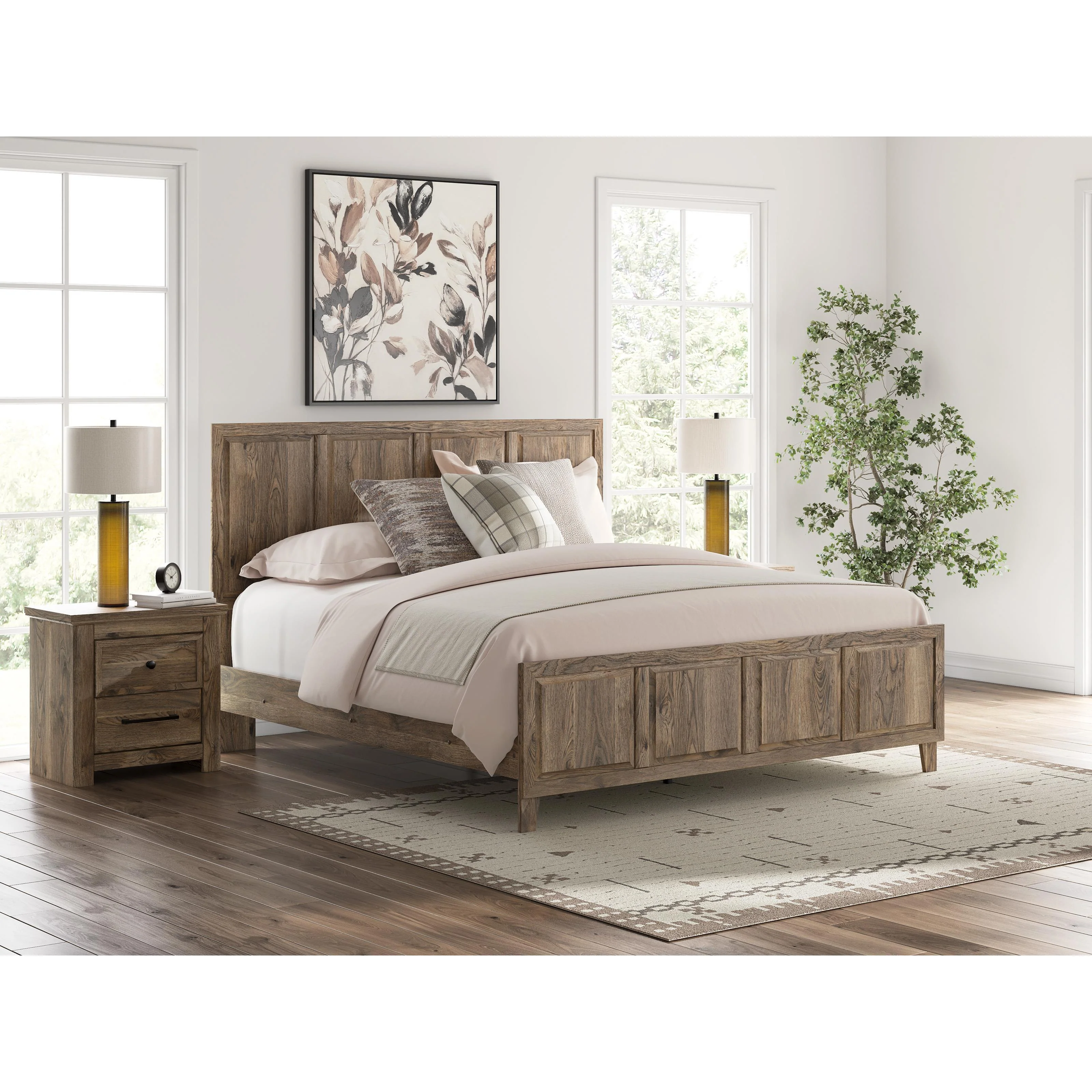 Signature Design by Ashley Rusticott PCB2260 8 pc King Panel Bedroom Set - Image 2