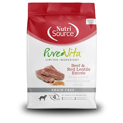 PureVita Beef & Red Lentils Grain Free Dry Dog Food 12 lbs - Image 1