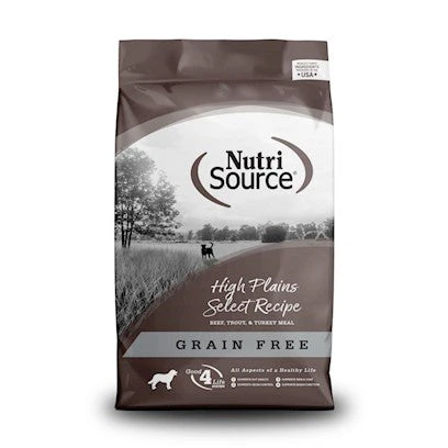 NutriSource Grain Free High Plains Dry Dog Food 12lb - Image 1