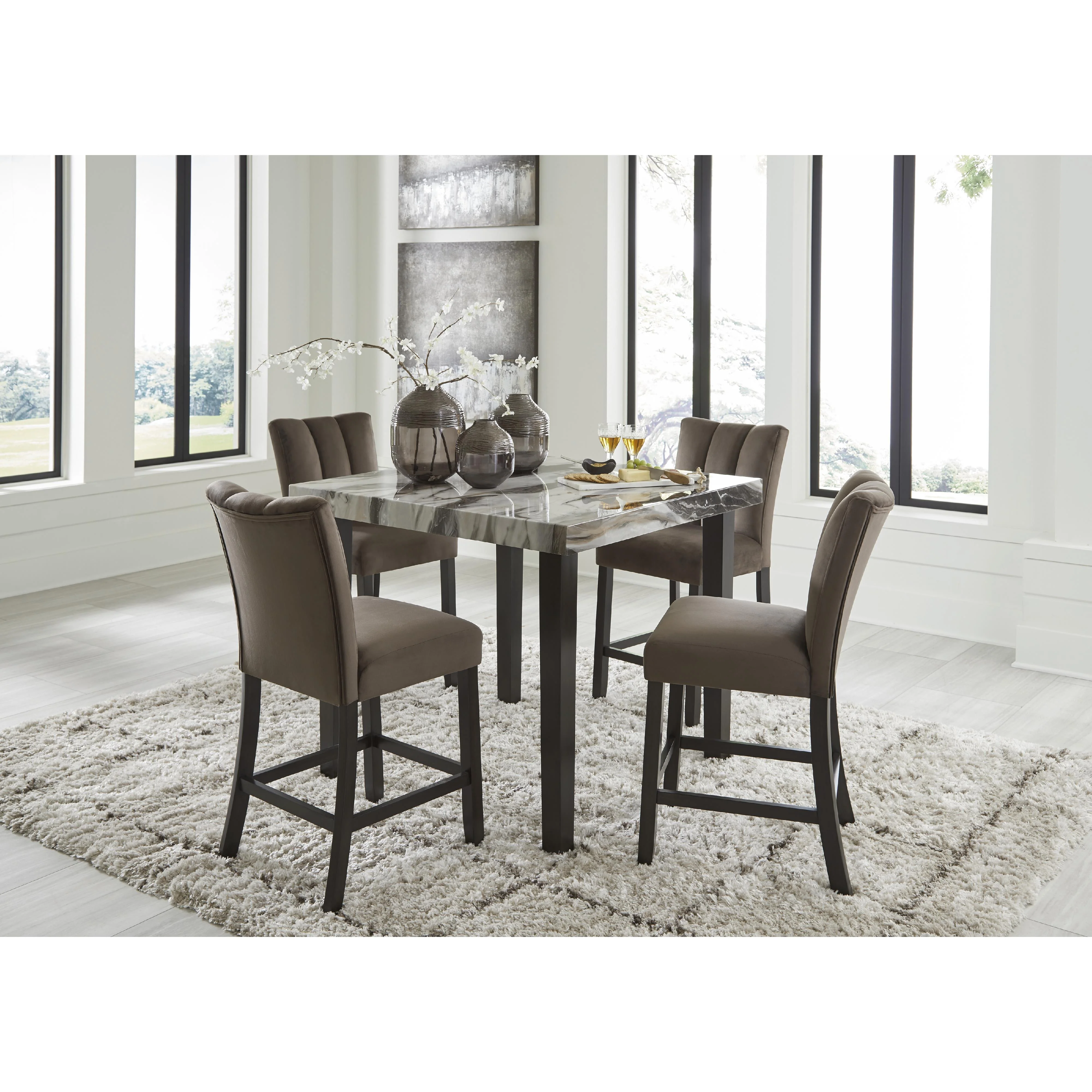 Signature Design by Ashley Jeshina PCD581D3 5 pc Counter Height Dining Set - Image 1