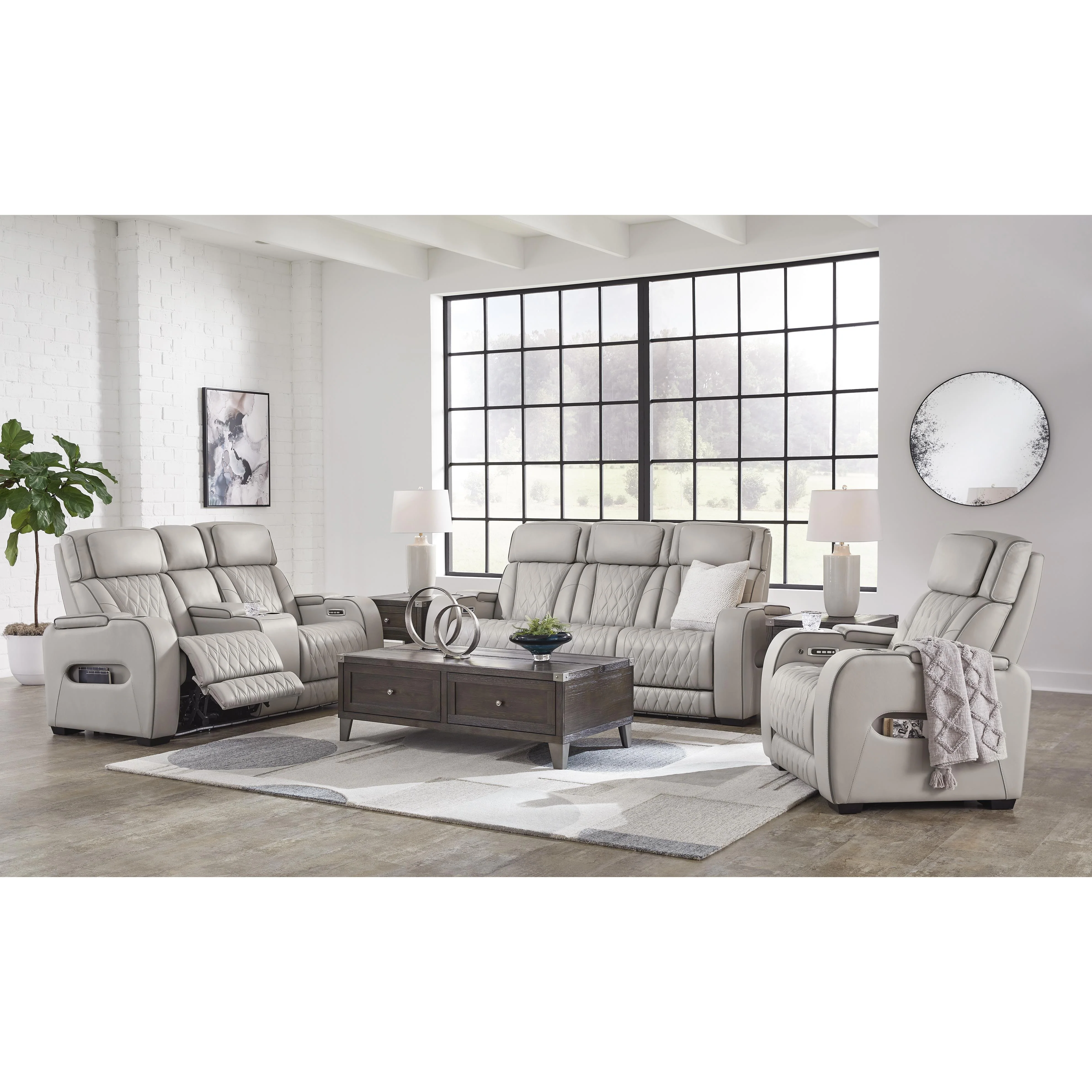 Signature Design by Ashley Boyington U27105U2 3 pc Power Reclining Living Room Set - Image 2