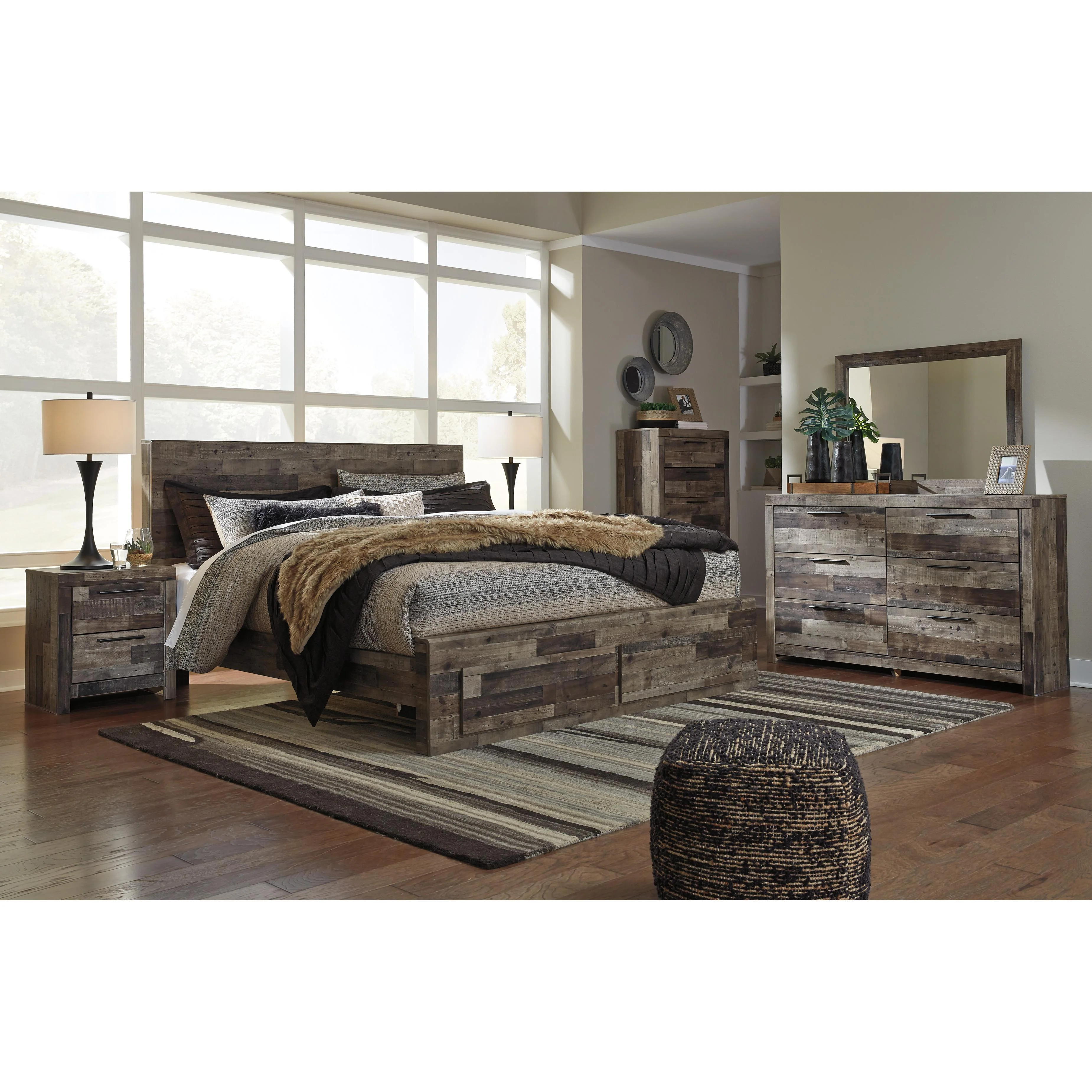Benchcraft Derekson B200B74 7 pc King Panel Bedroom Set - Image 1