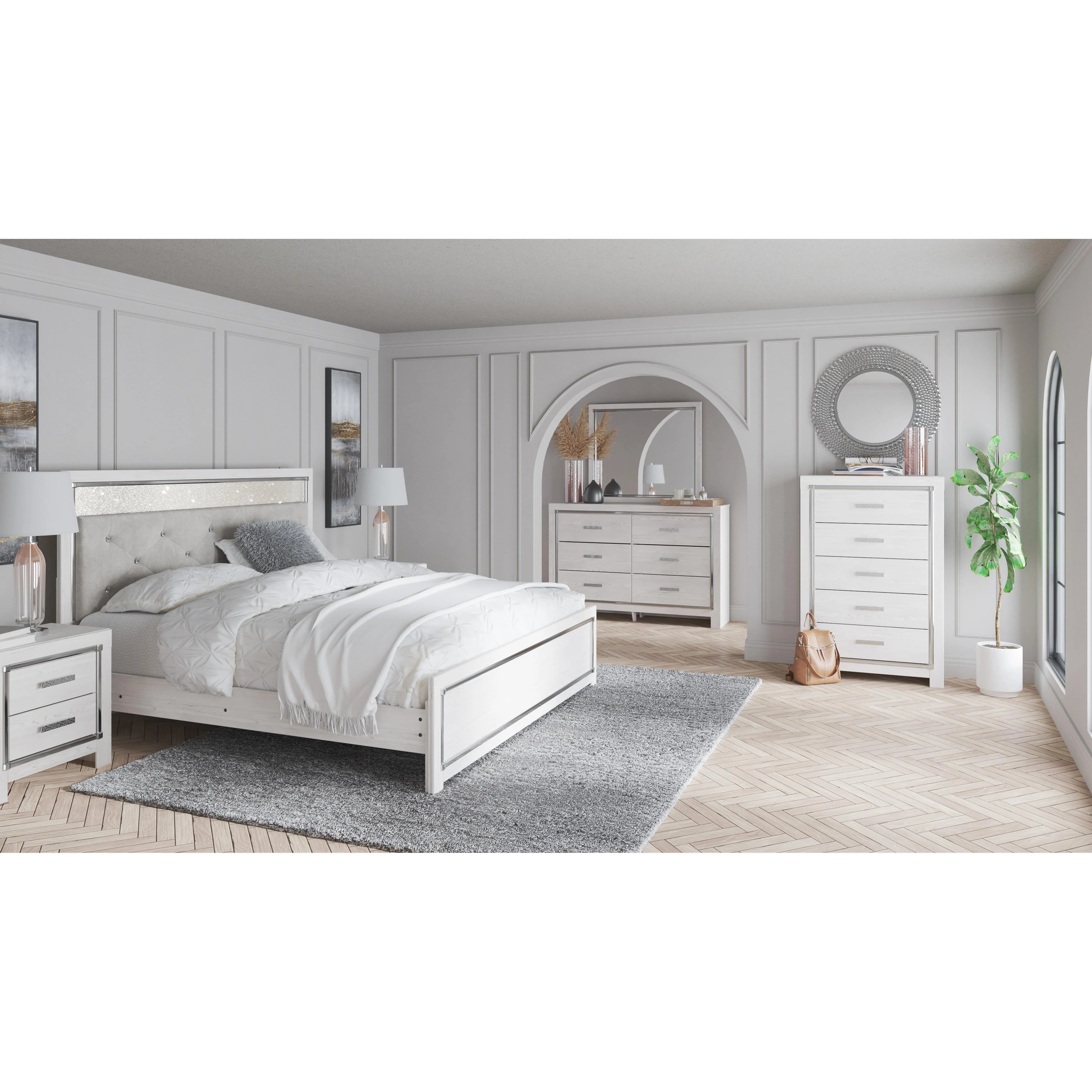 Signature Design by Ashley Altyra B2640B59 7 pc King Panel Bedroom Set - Image 1