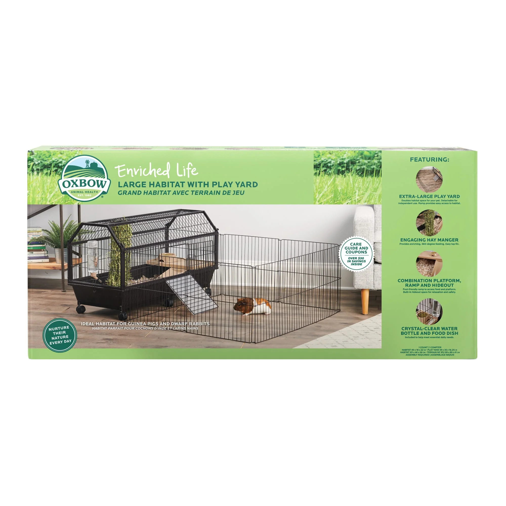 Oxbow 73296350 Small Animal Enriched Life Habitat Play Yard, Large - Image 1