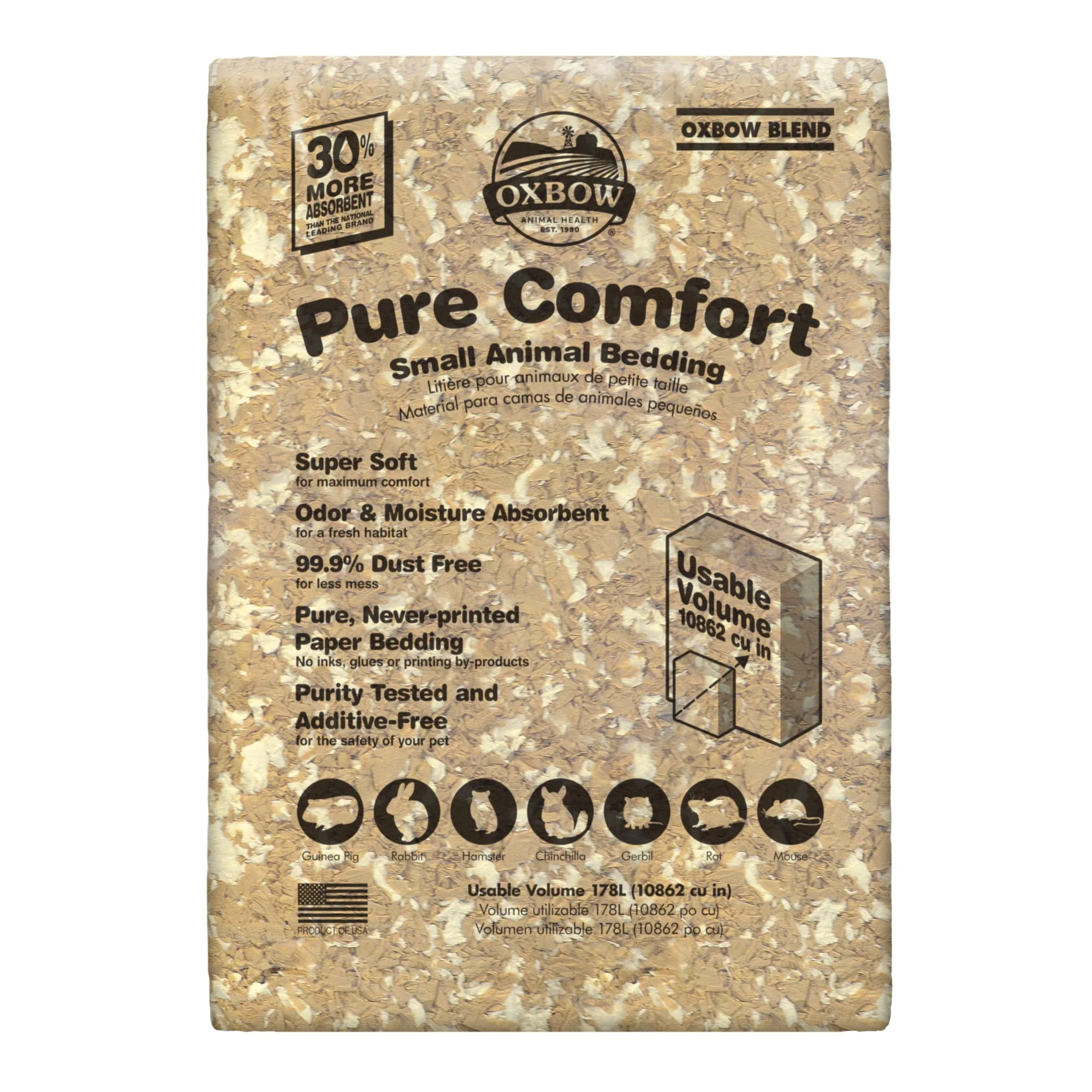 Oxbow Pure Comfort Small Animal Bedding, Oxbow Blend, 127-L - Image 1