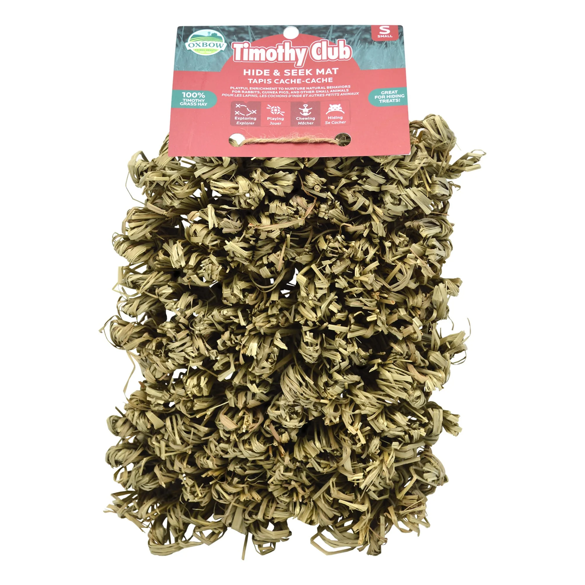 Oxbow Timothy Club Hide & Seek Mat for Rat, 2.75 L X 7.5" W X 14" H - Image 1