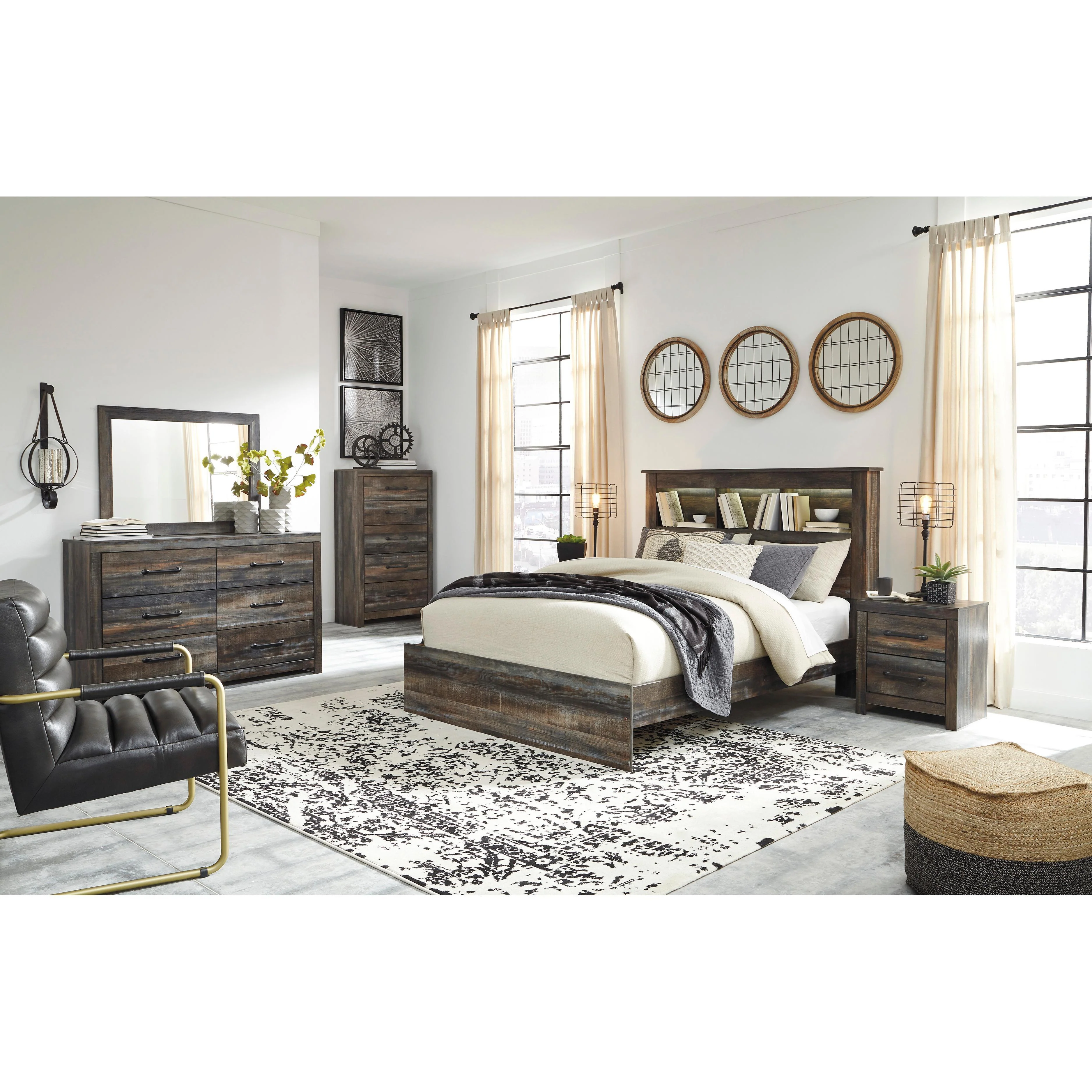 Signature Design by Ashley Drystan B211B111 7 pc Queen Panel Bedroom Set - Image 1