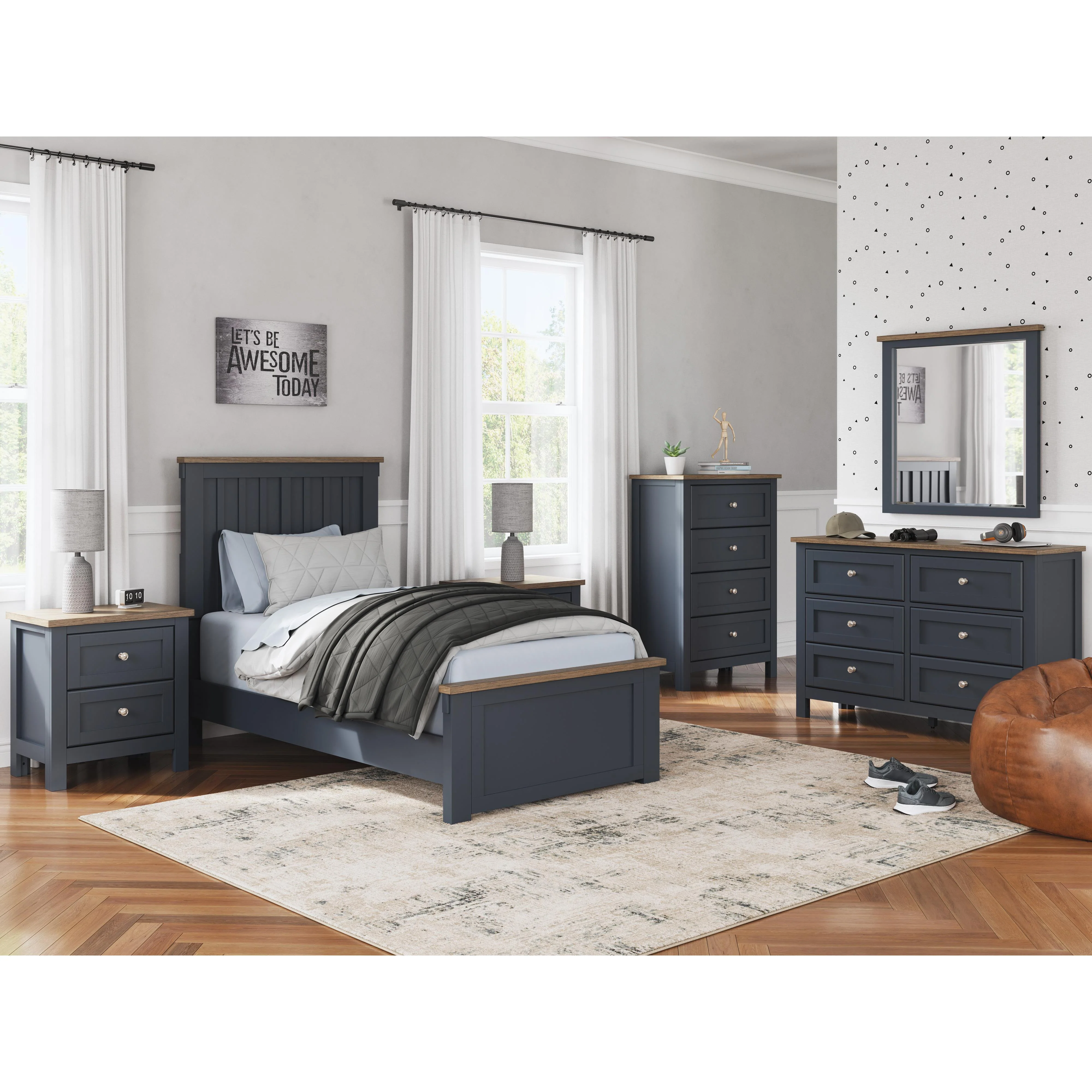 Signature Design by Ashley Landocken B414B20 6 pc Twin Bedroom Set - Image 1