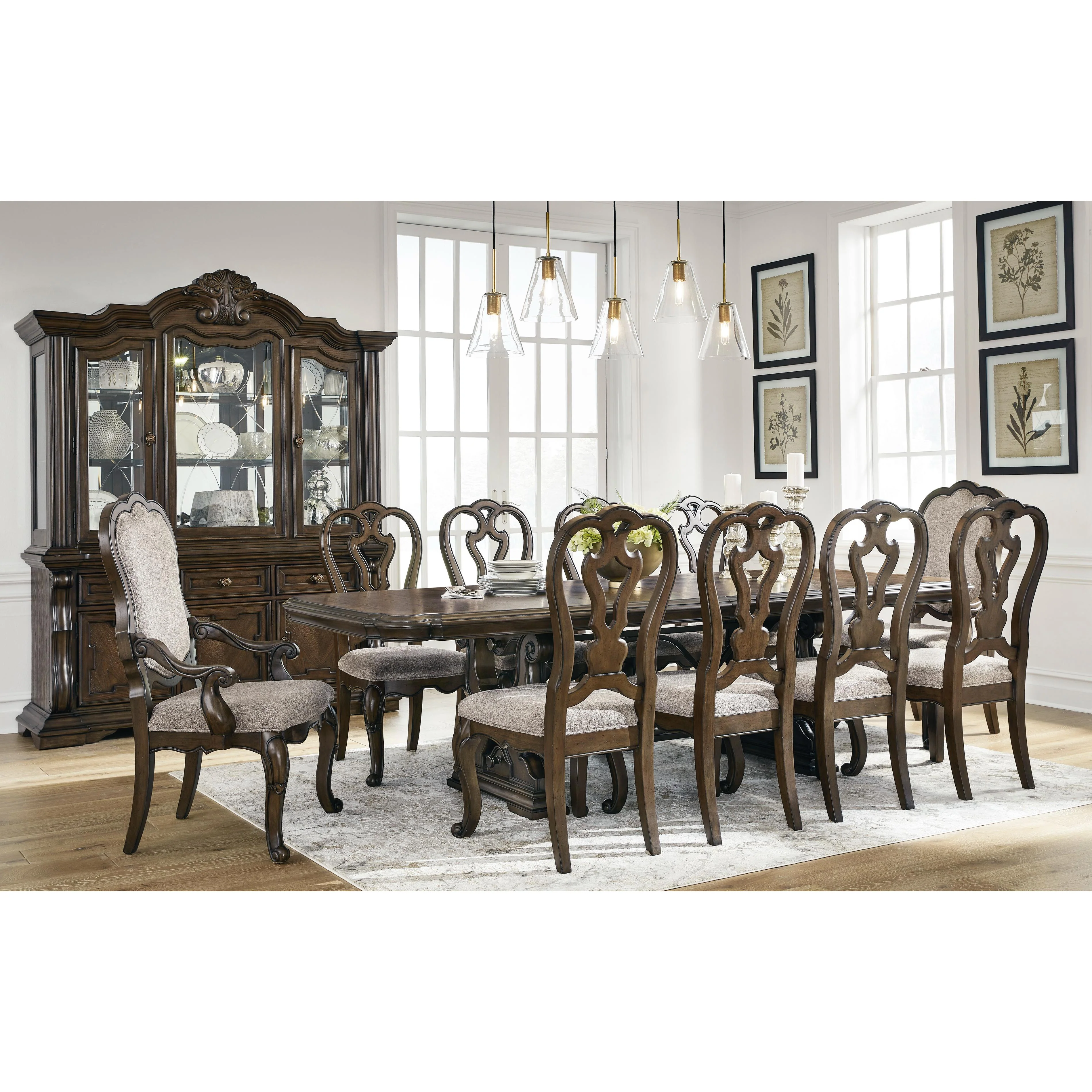 Signature Design by Ashley Maylee D947D14 11 pc Dining Set - Image 2